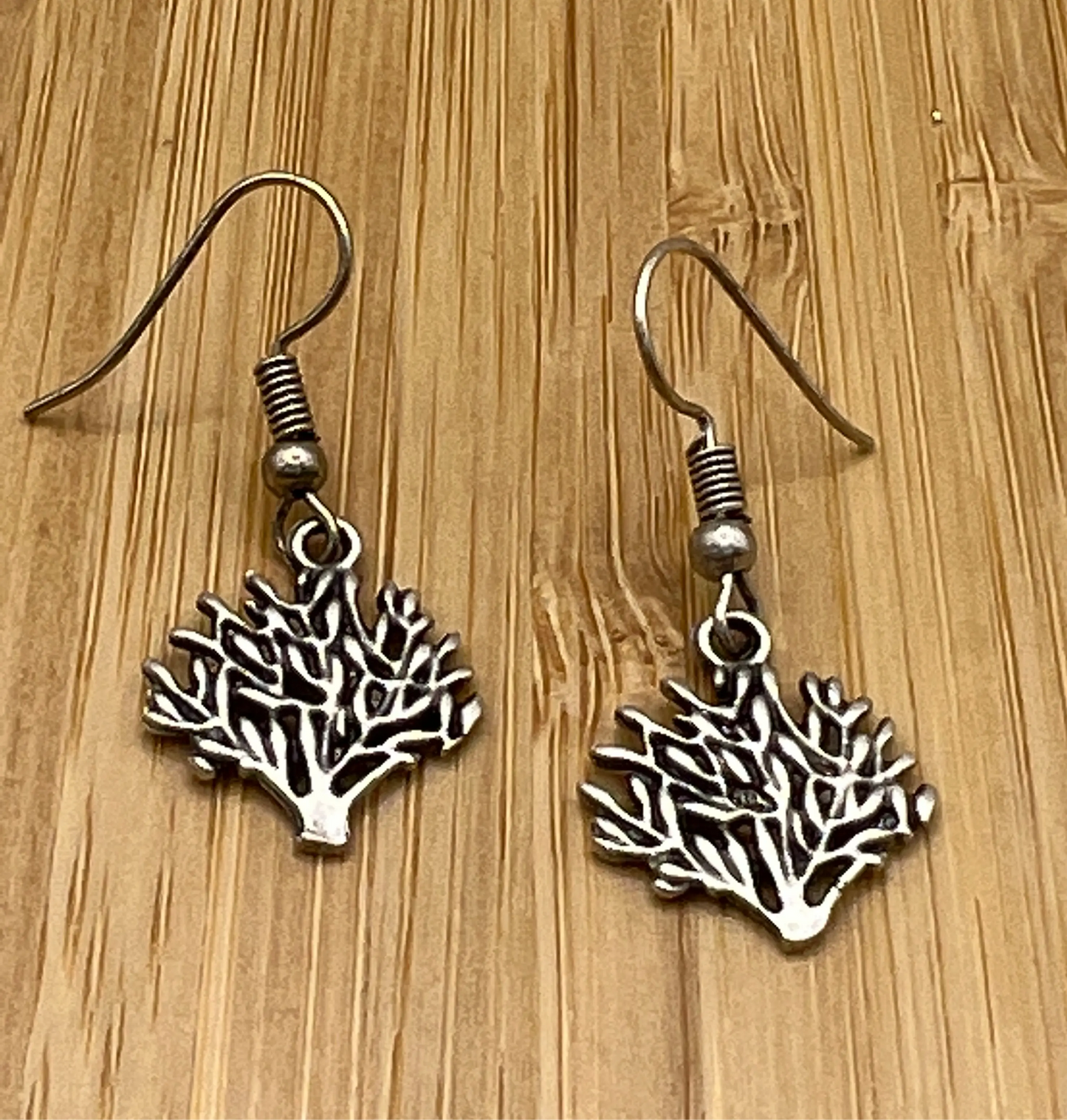 Silver Plated Olive Tree Earrings Hey Bou