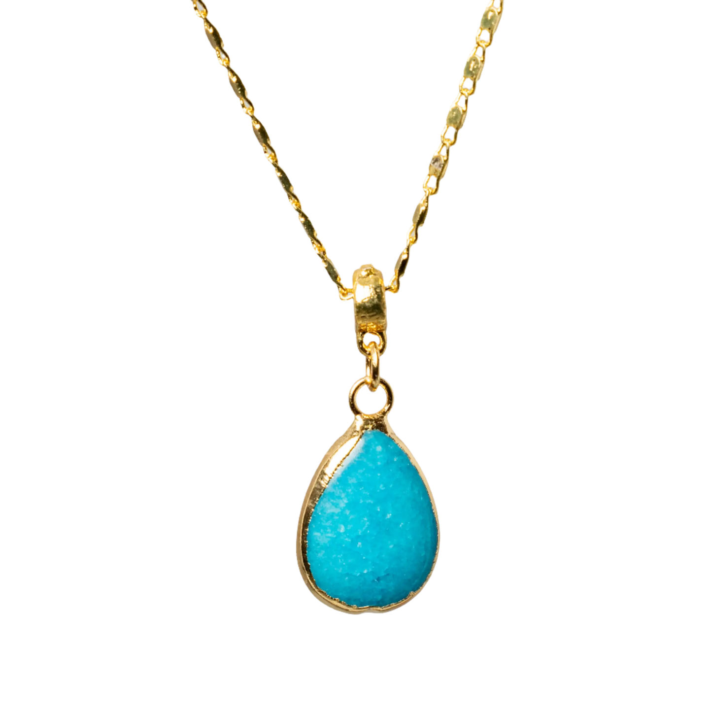 Gold Plated Agate Teardrop Necklaces Hey Bou