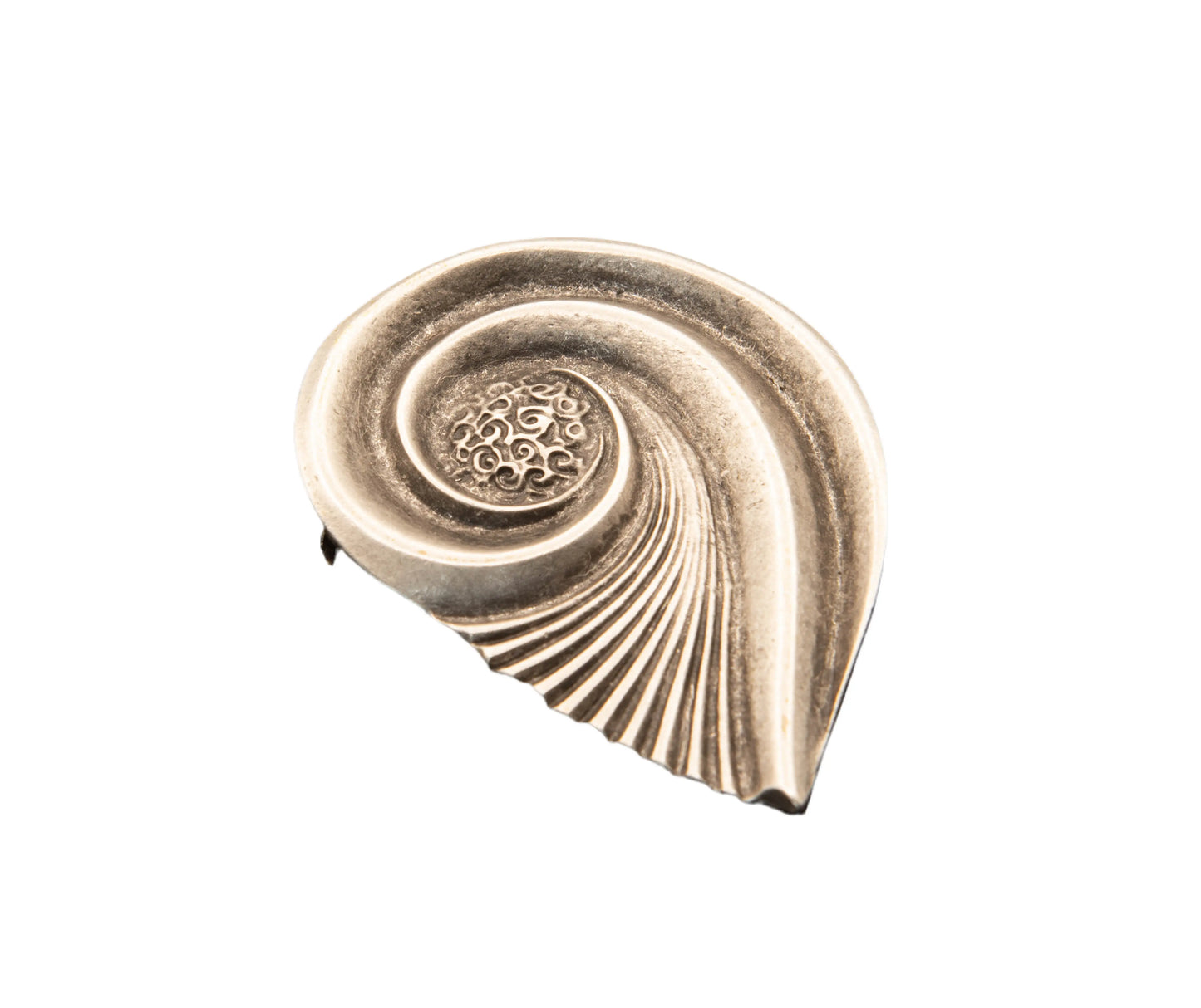 Silver Plated Shell Brooch Hey Bou