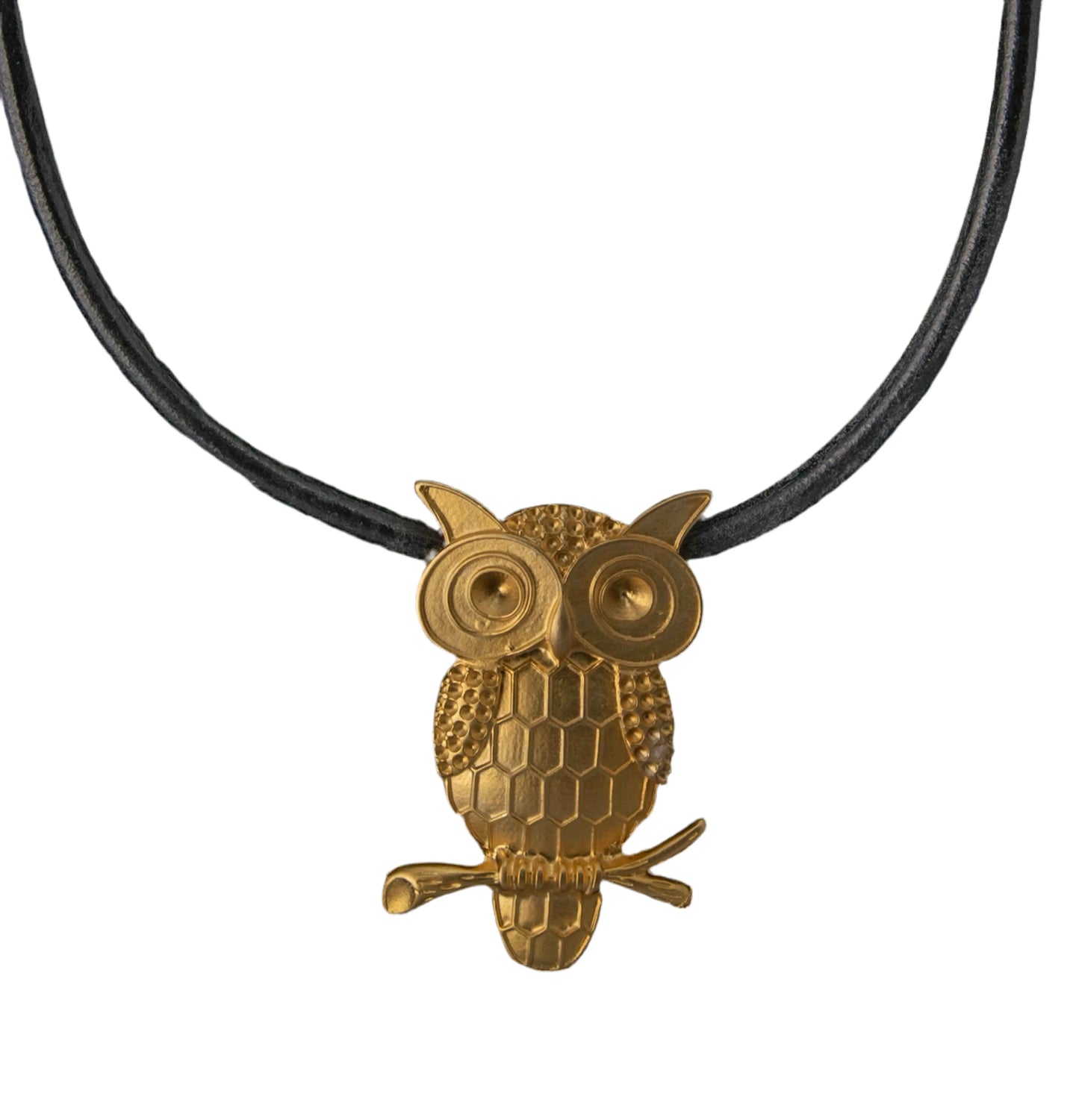 Gold Plated Owl with Necklace Hey Bou