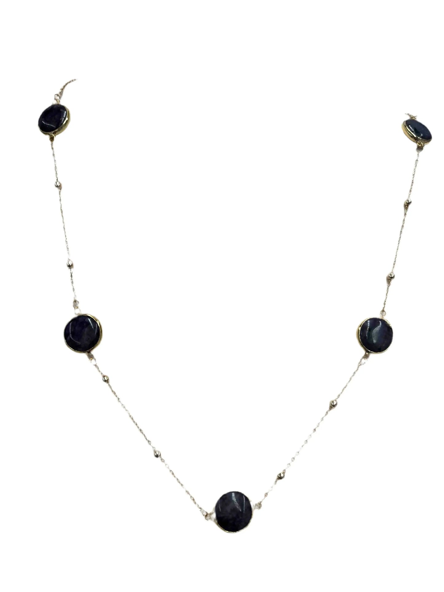 5 Agate Gold Plated Necklace Hey Bou