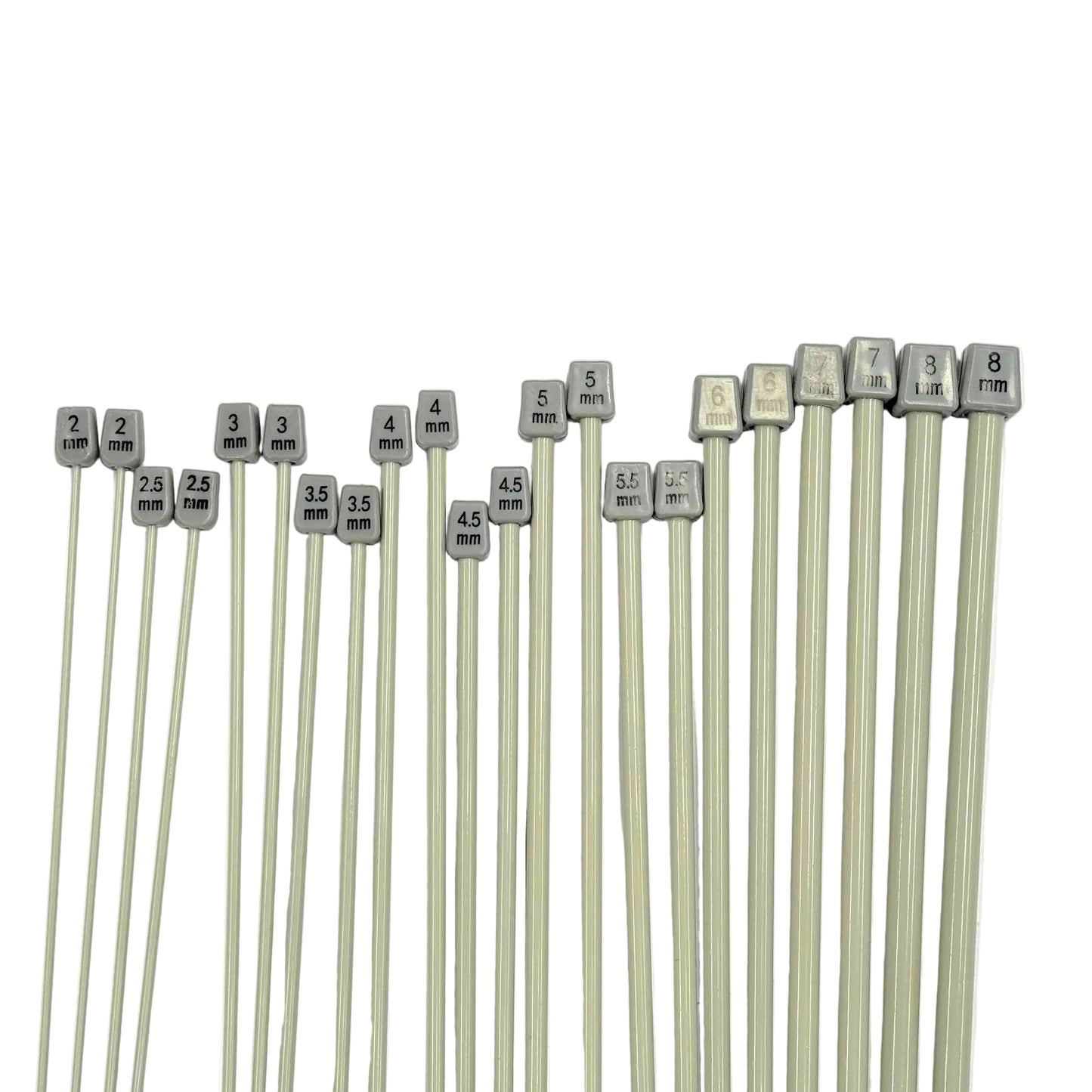 8mm Aluminium Knitting Needles, 35cm long HeyBou