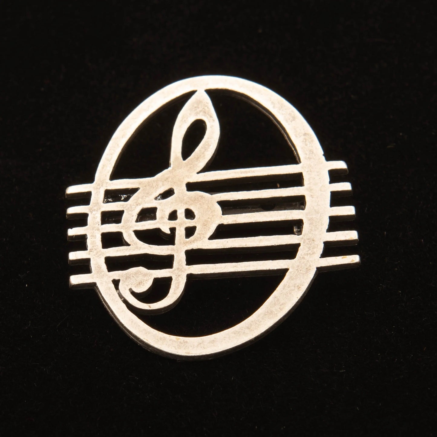 Silver Plated Musical Stave Brooch Hey Bou