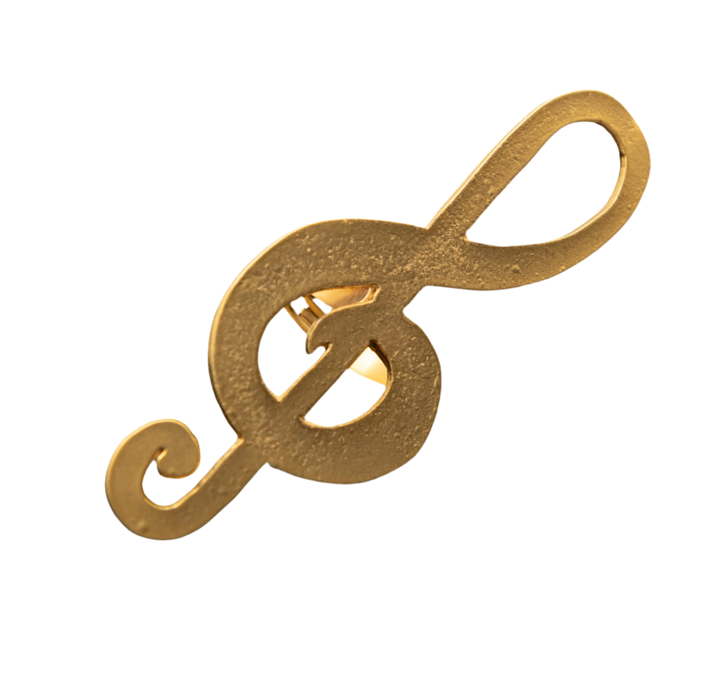 Gold Plated Treble Clef Ring Hey Bou