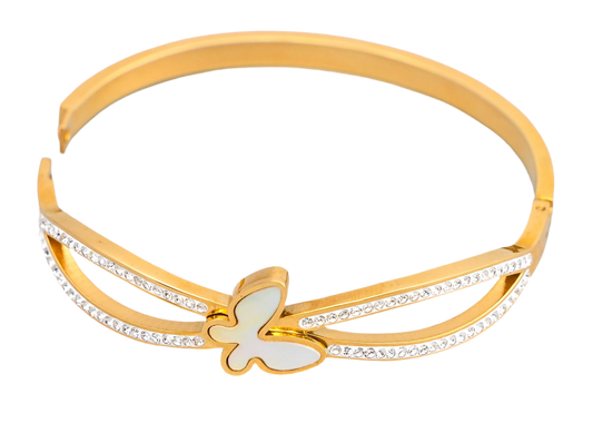 Gold Plated Stainless Steel Butterfly Bracelet Hey Bou