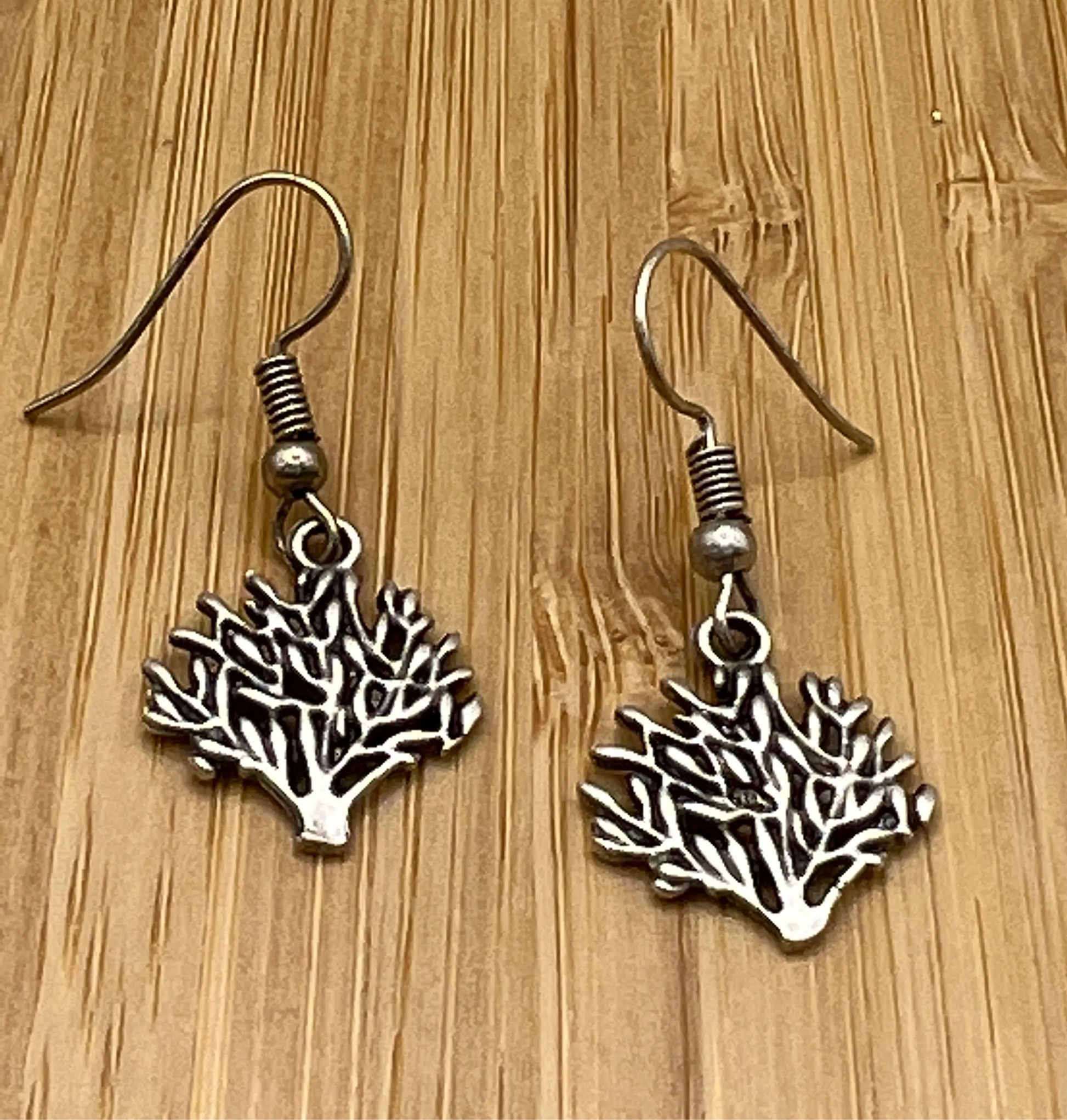Silver Plated Olive Tree Earrings Hey Bou