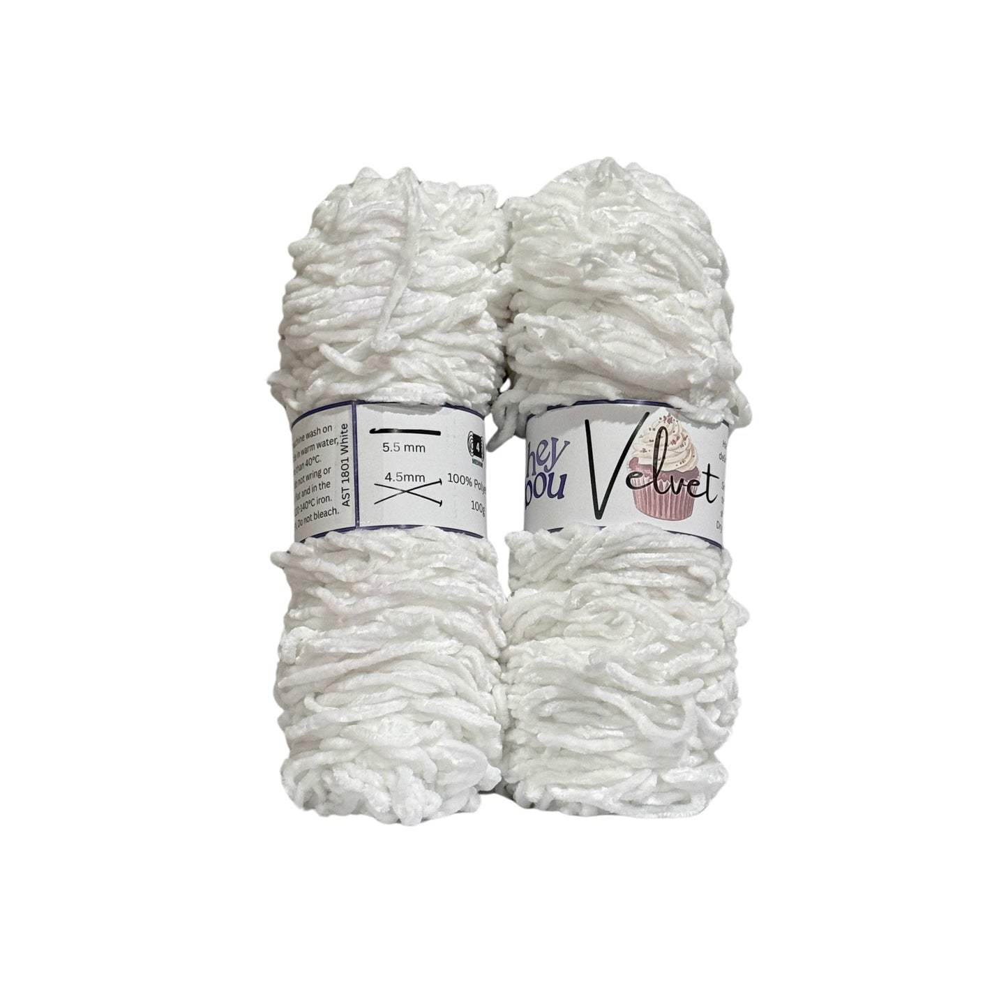 Velvet Yarn, 100% Polyester, 100g ball HeyBou