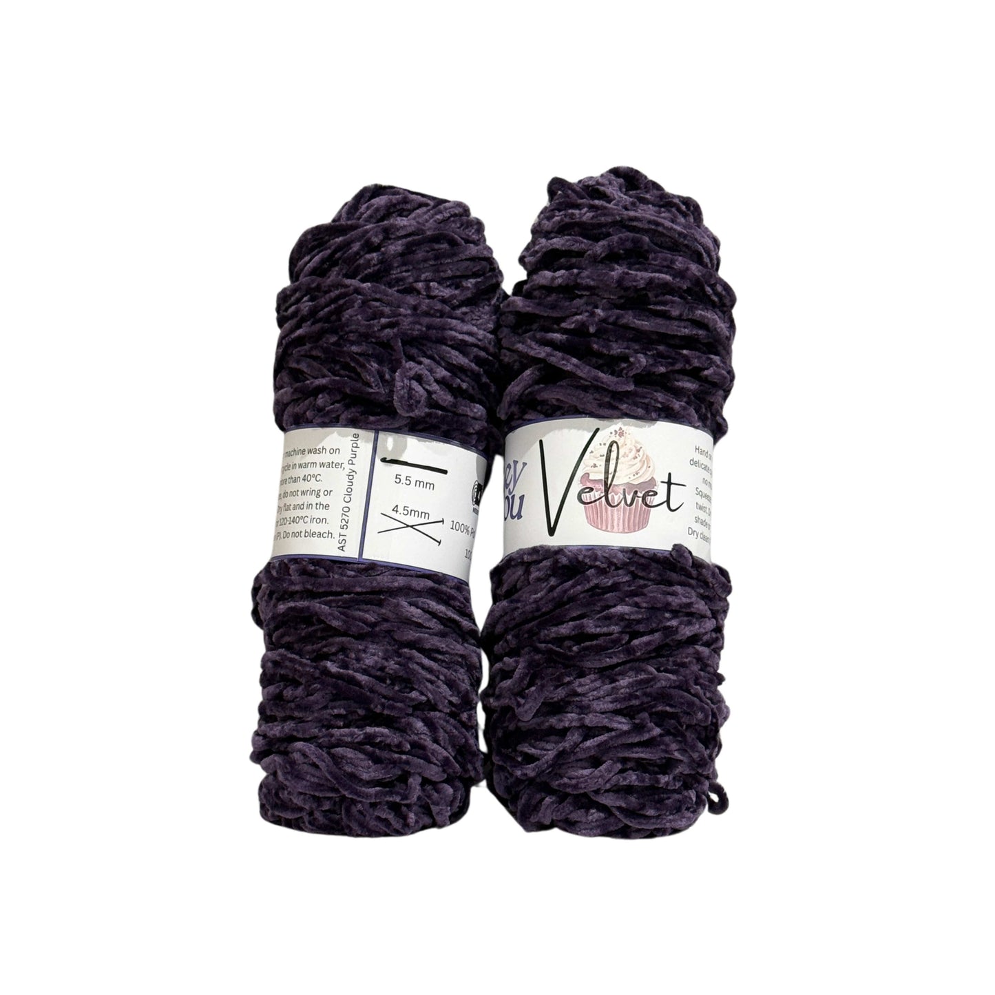 Velvet Yarn, 100% Polyester, 100g ball HeyBou