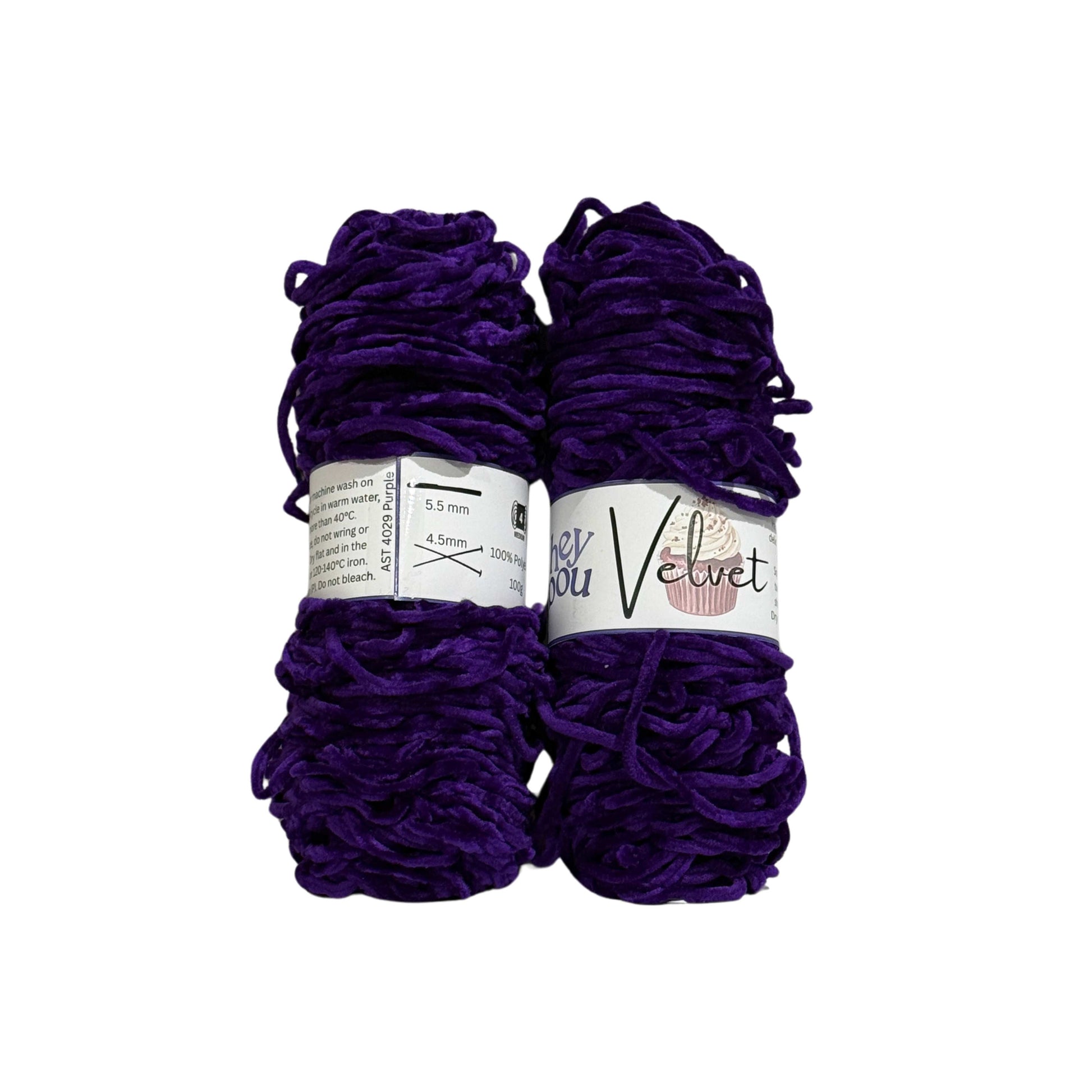 Velvet Yarn, 100% Polyester, 100g ball HeyBou