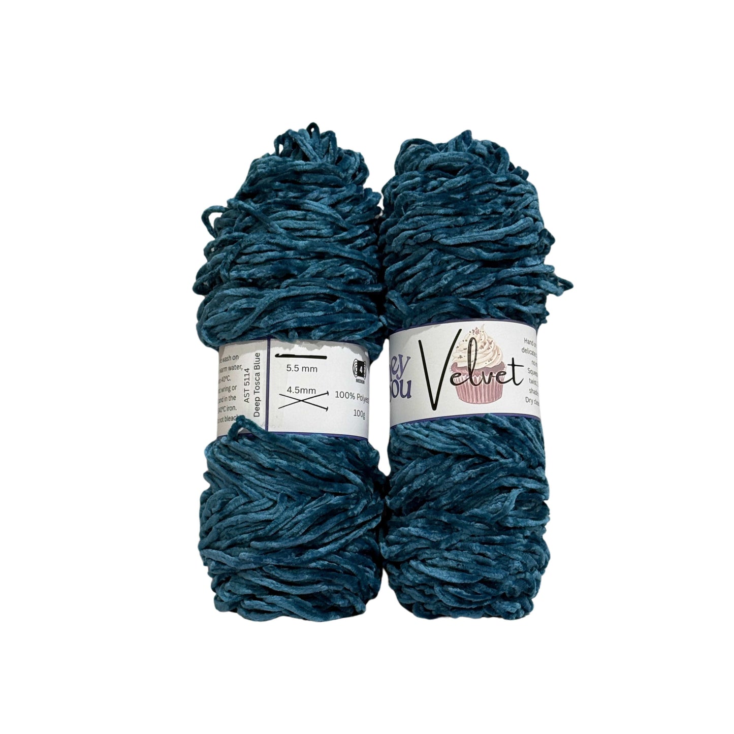 Velvet Yarn, 100% Polyester, 100g ball HeyBou
