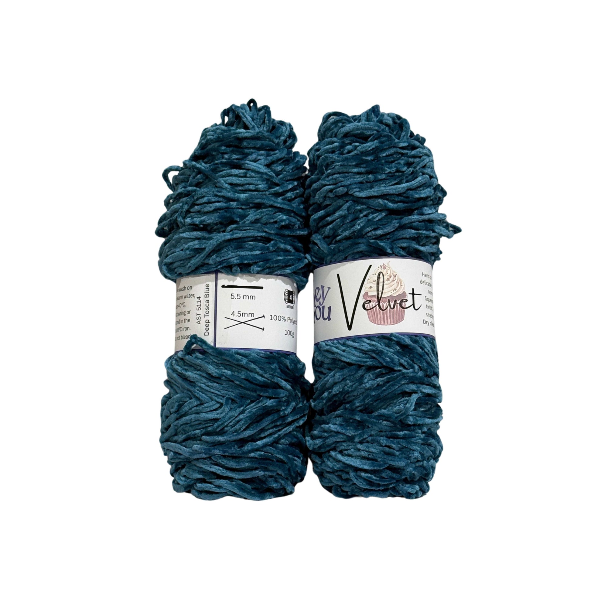 Velvet Yarn, 100% Polyester, 100g ball HeyBou