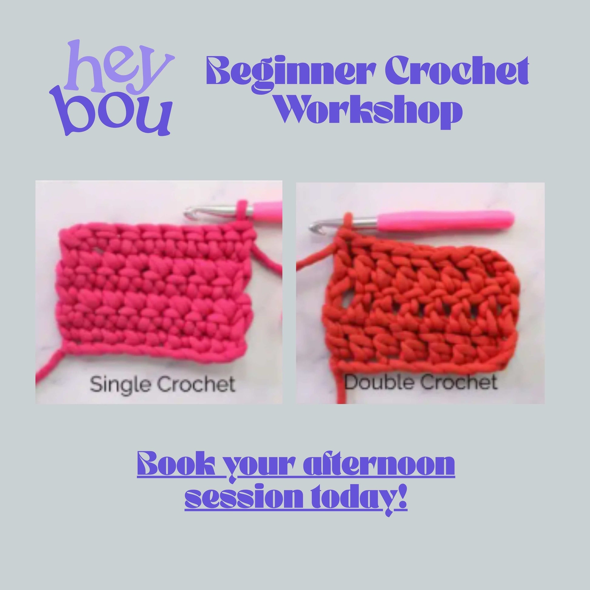 Beginner Crochet Workshop Hey Bou