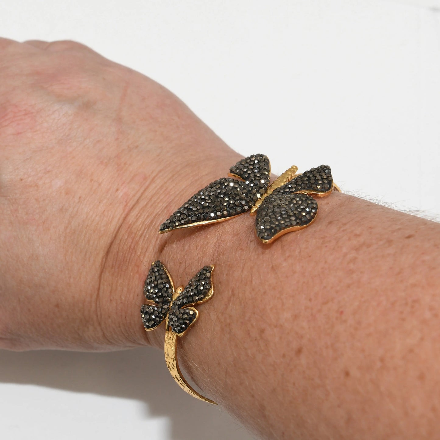 Black Zirconia Butterfly Bracelet Hey Bou