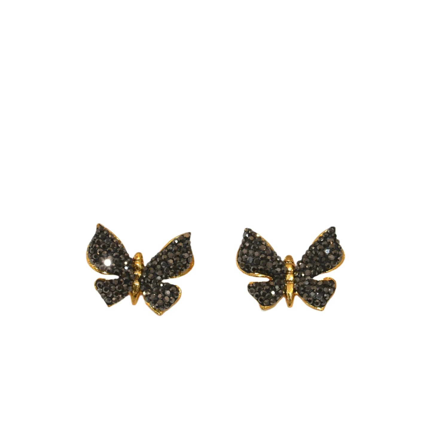 Black Zirconia Butterfly Earrings Hey Bou