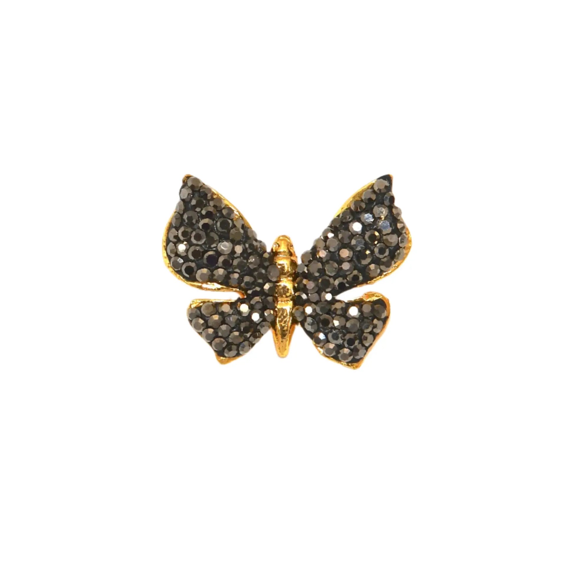 Black Zirconia Butterfly Earrings Hey Bou