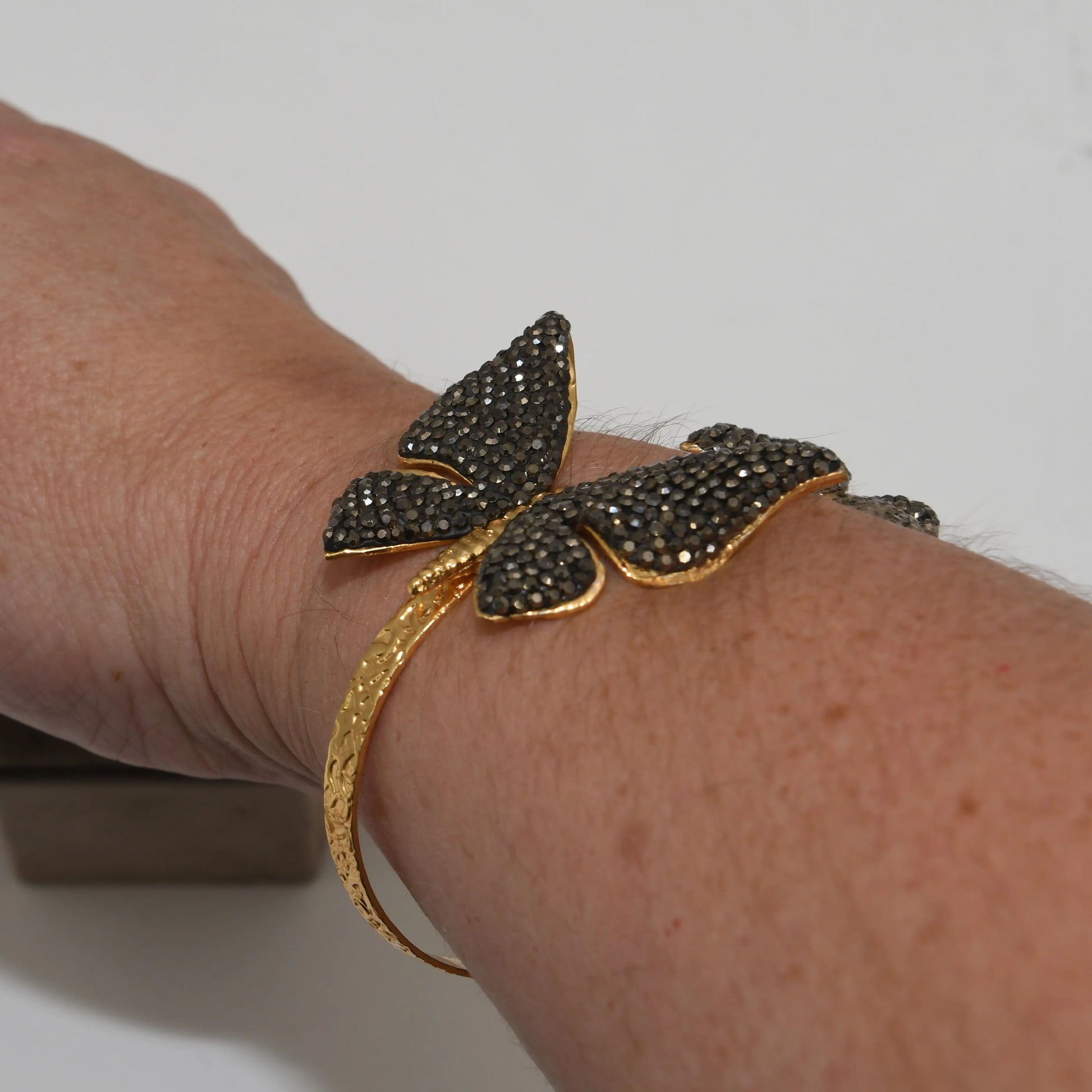 Black Zirconia Butterfly Bracelet Hey Bou