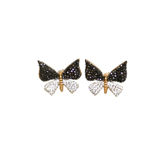 Black & White Zirconia Butterfly Earrings LAST ONE!!
