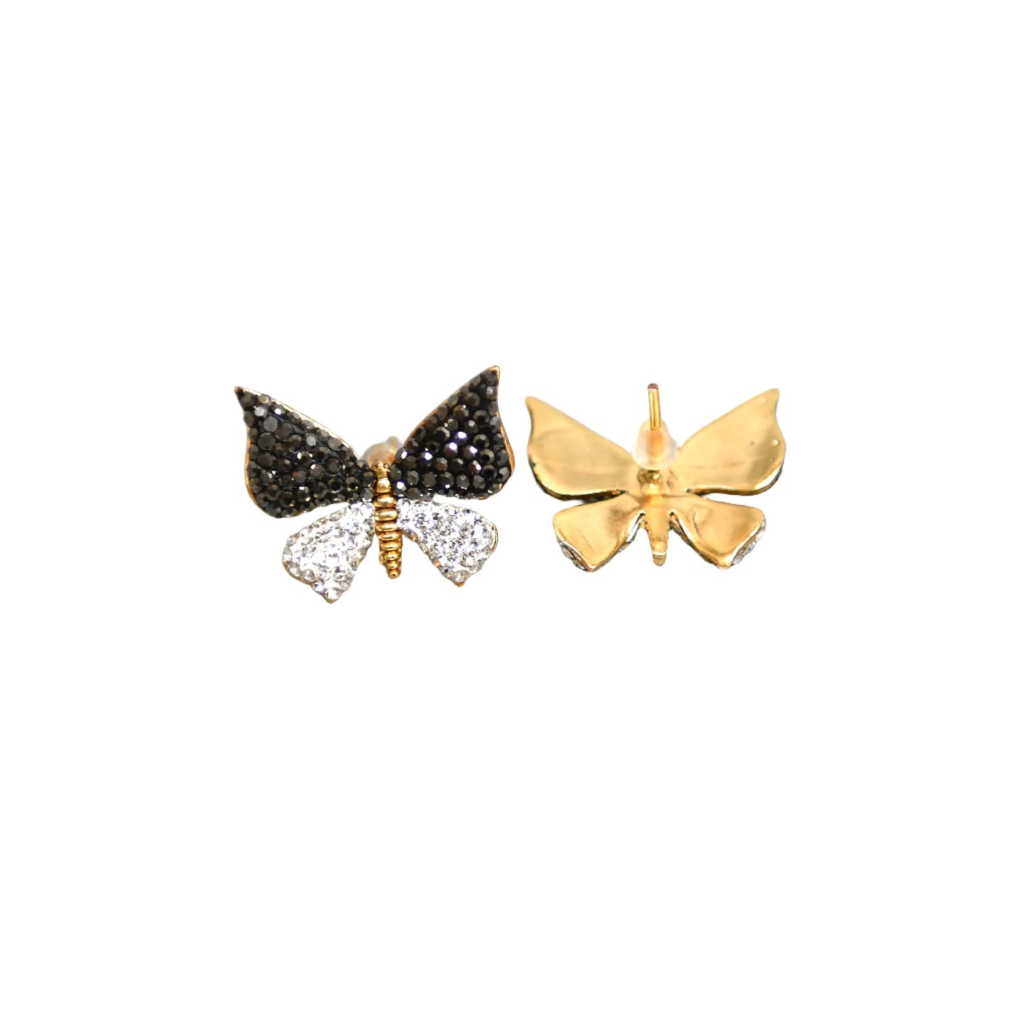 Black & White Zirconia Butterfly Earrings LAST ONE!!
