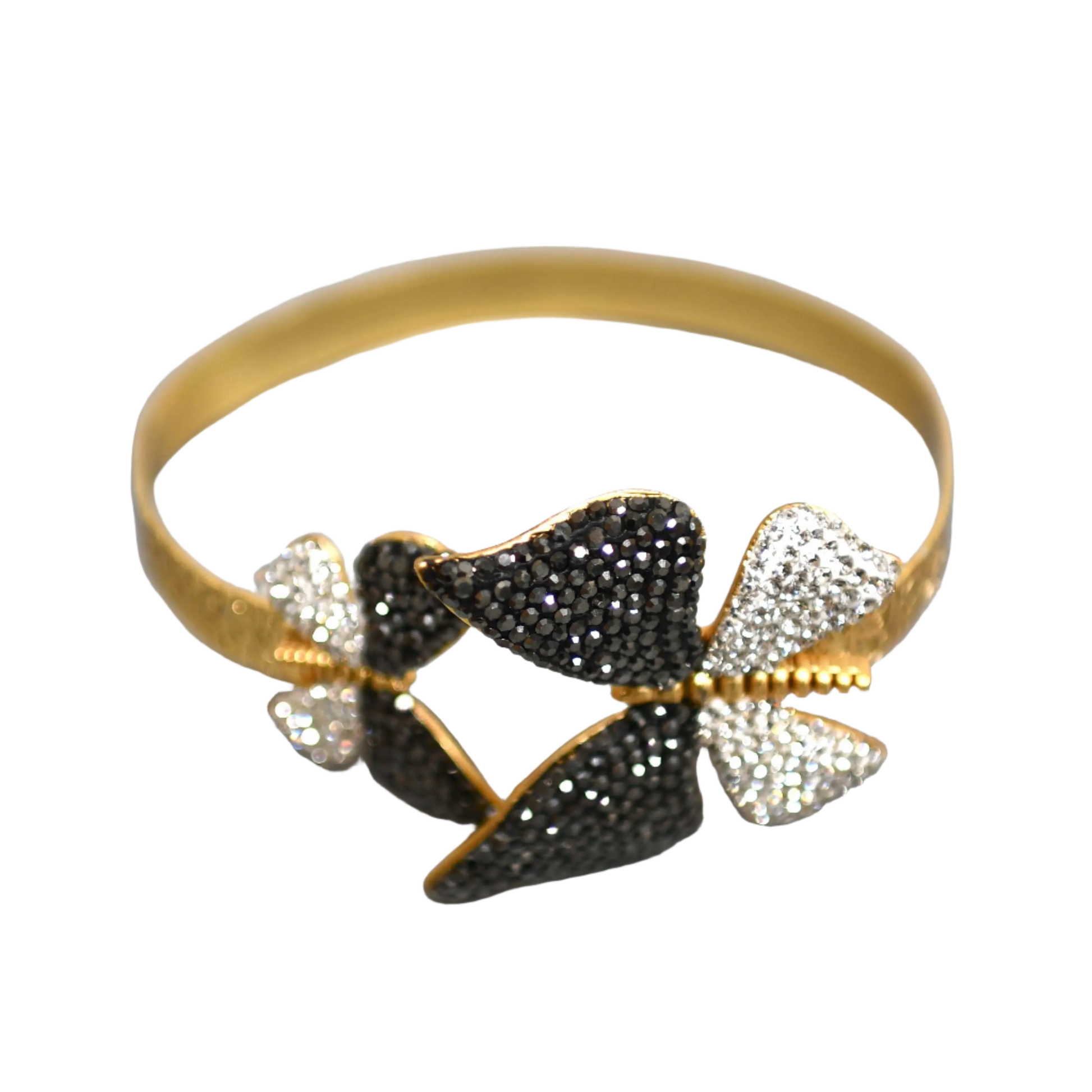 Black & White Zirconia Butterfly Bracelet Hey Bou