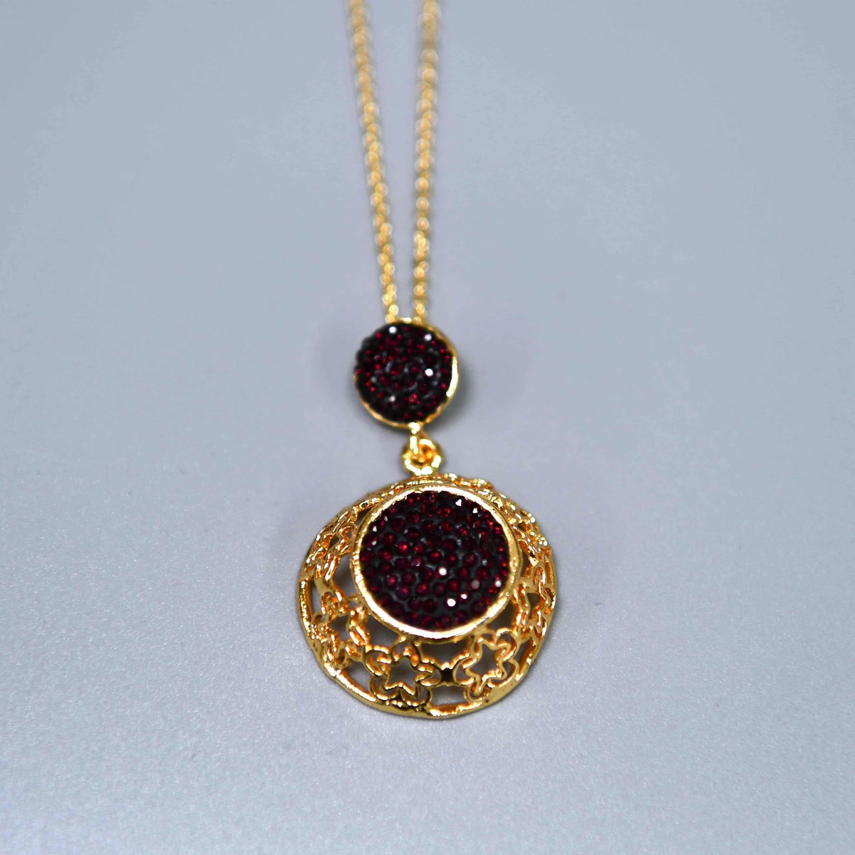 Gold Plated Blueberry Zirconia Necklace Hey Bou