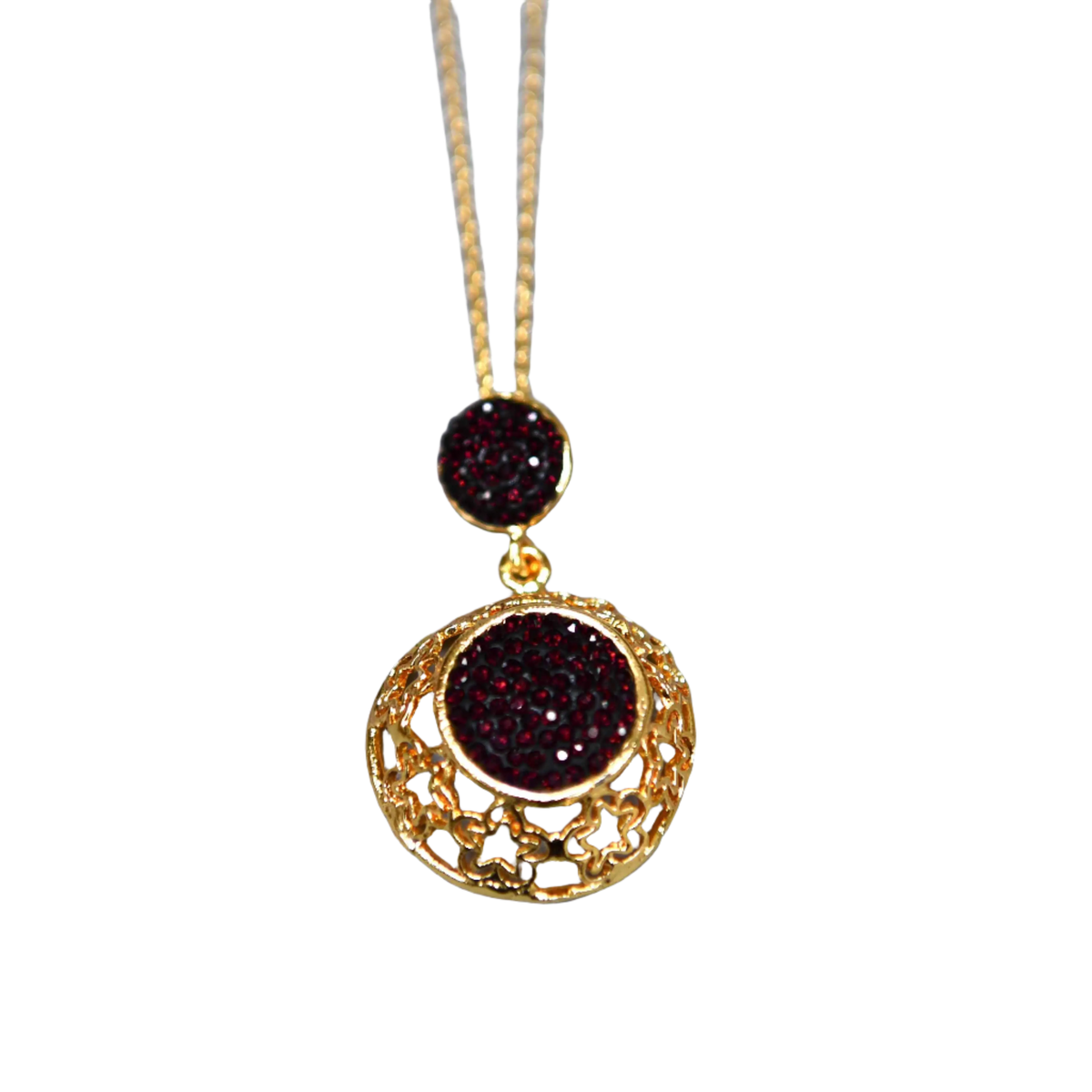 Gold Plated Blueberry Zirconia Necklace Hey Bou
