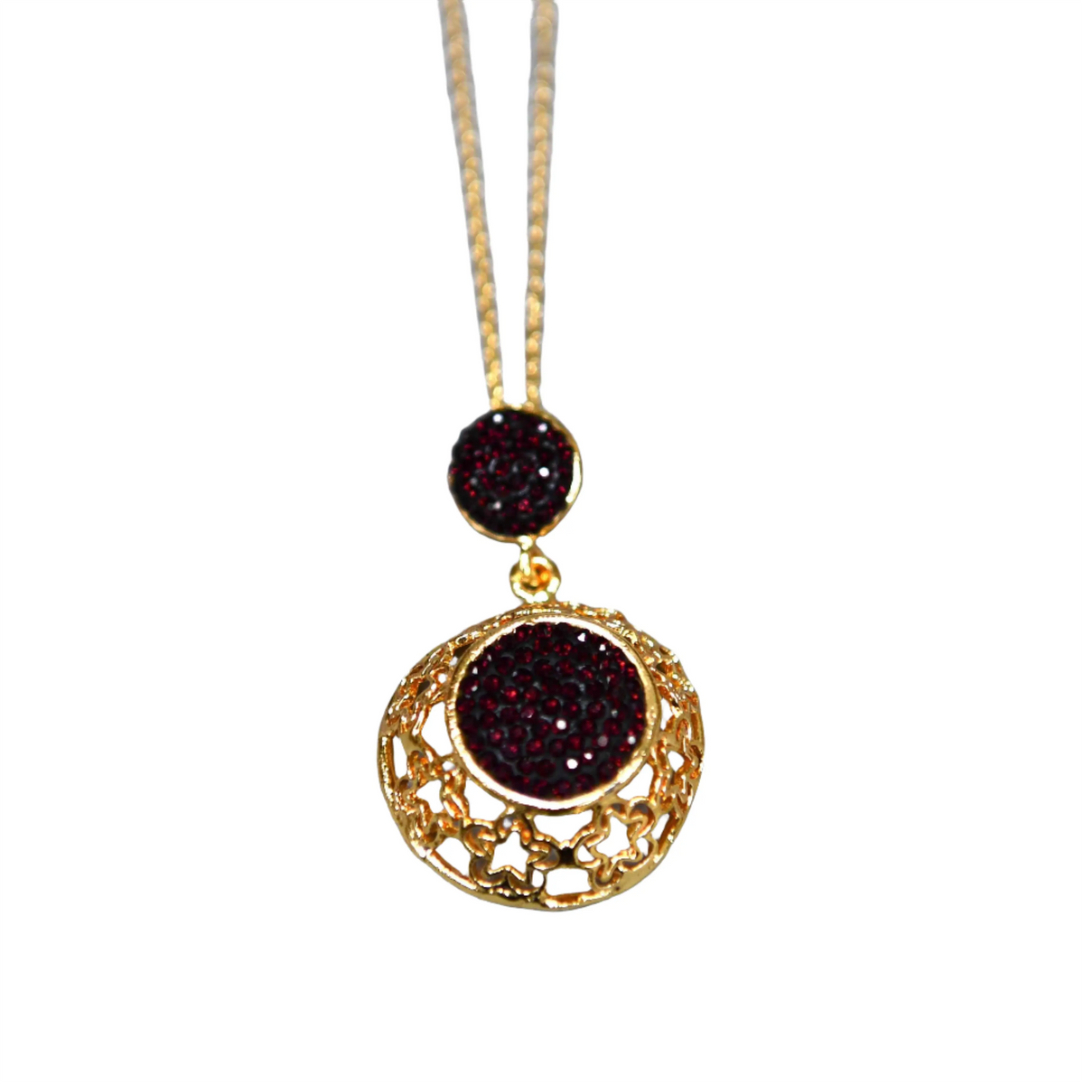 Gold Plated Blueberry Zirconia Necklace Hey Bou