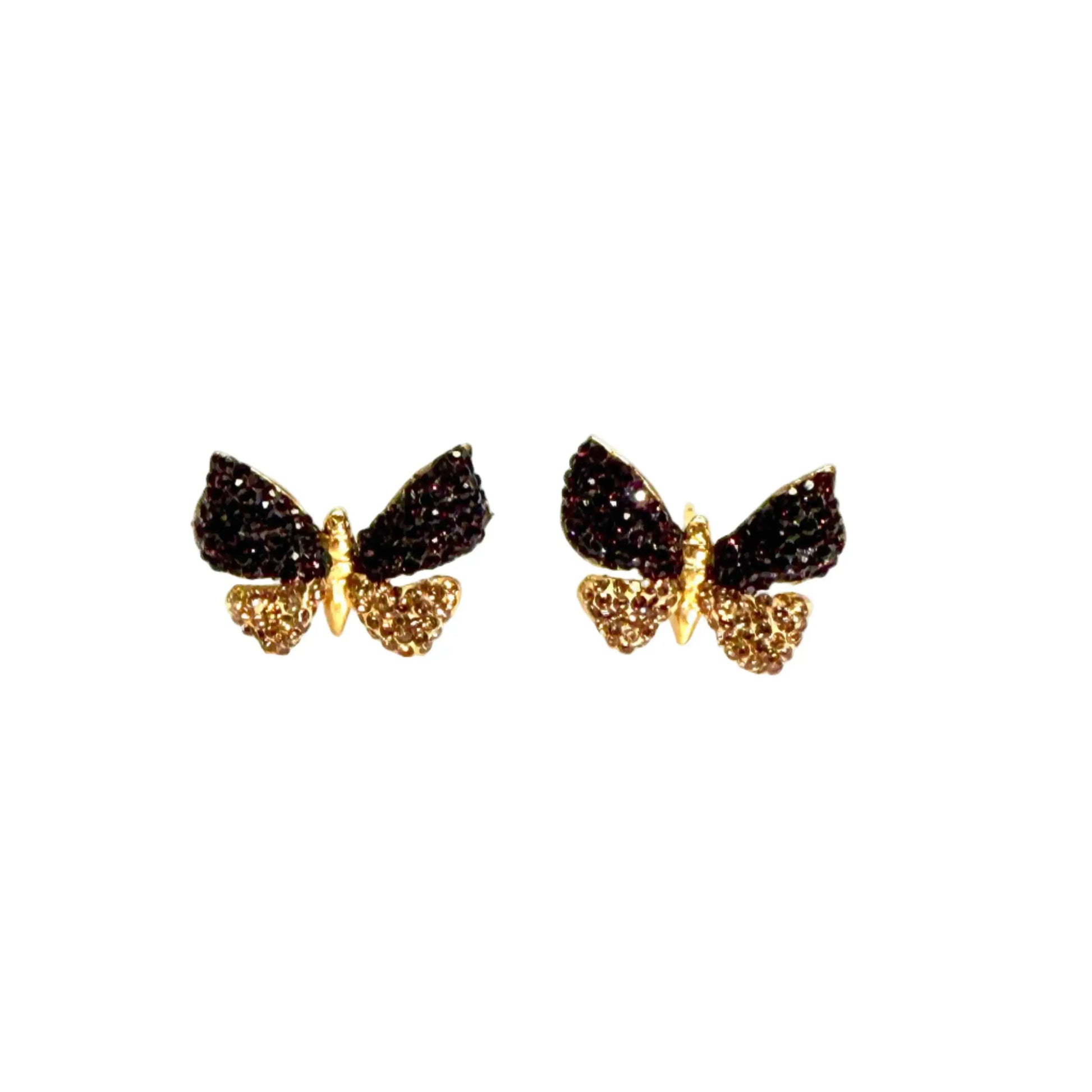 Blueberry Zirconia Butterfly Earrings Hey Bou