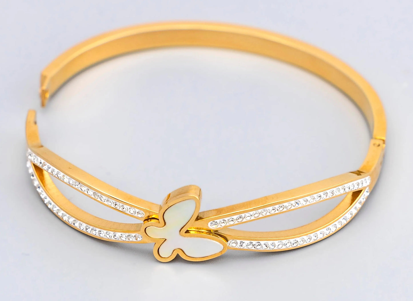 Gold Plated Stainless Steel Butterfly Bracelet Hey Bou