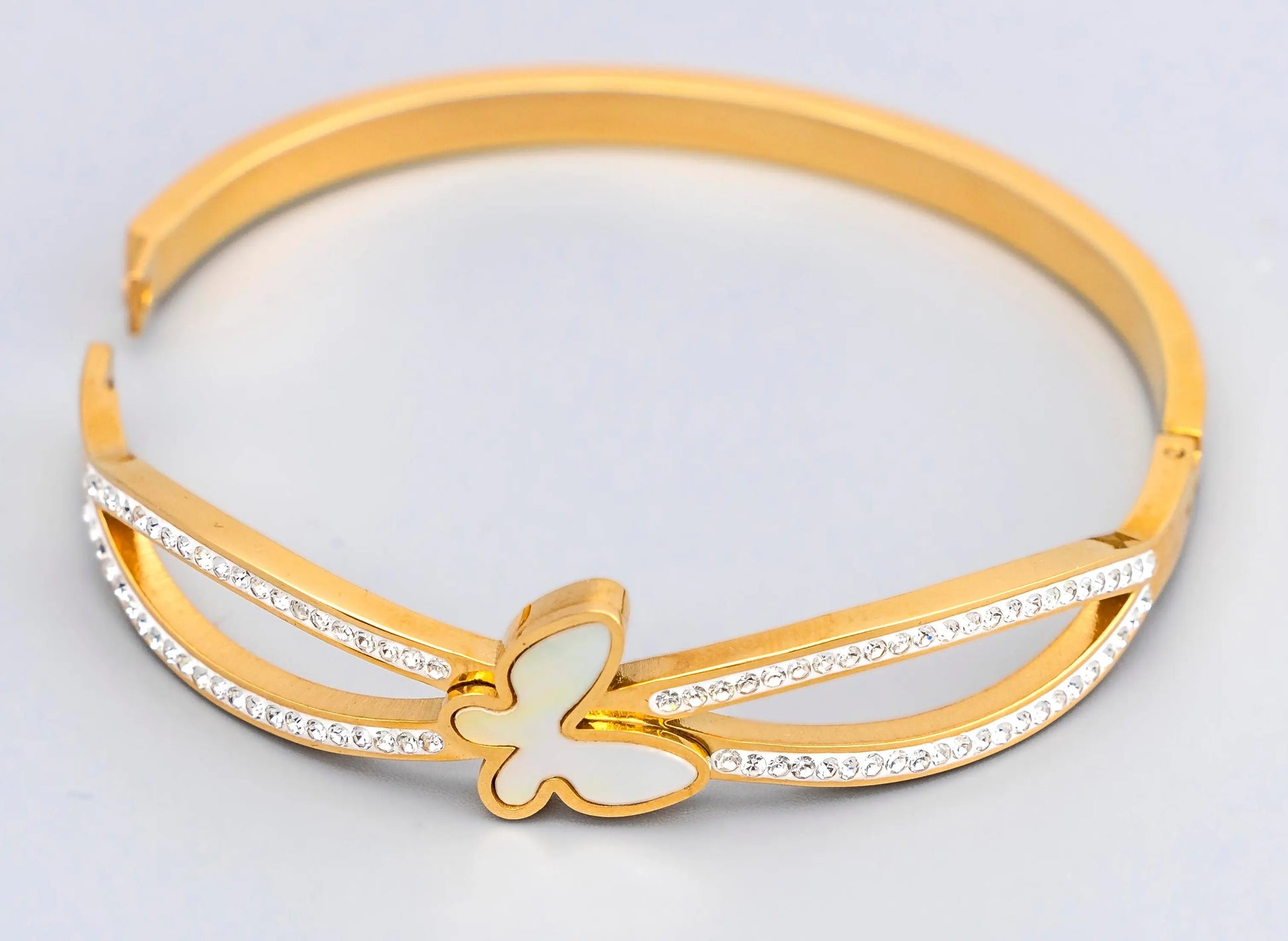 Gold Plated Stainless Steel Butterfly Bracelet Hey Bou