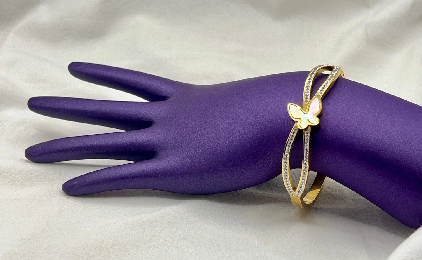 Gold Plated Stainless Steel Butterfly Bracelet Hey Bou