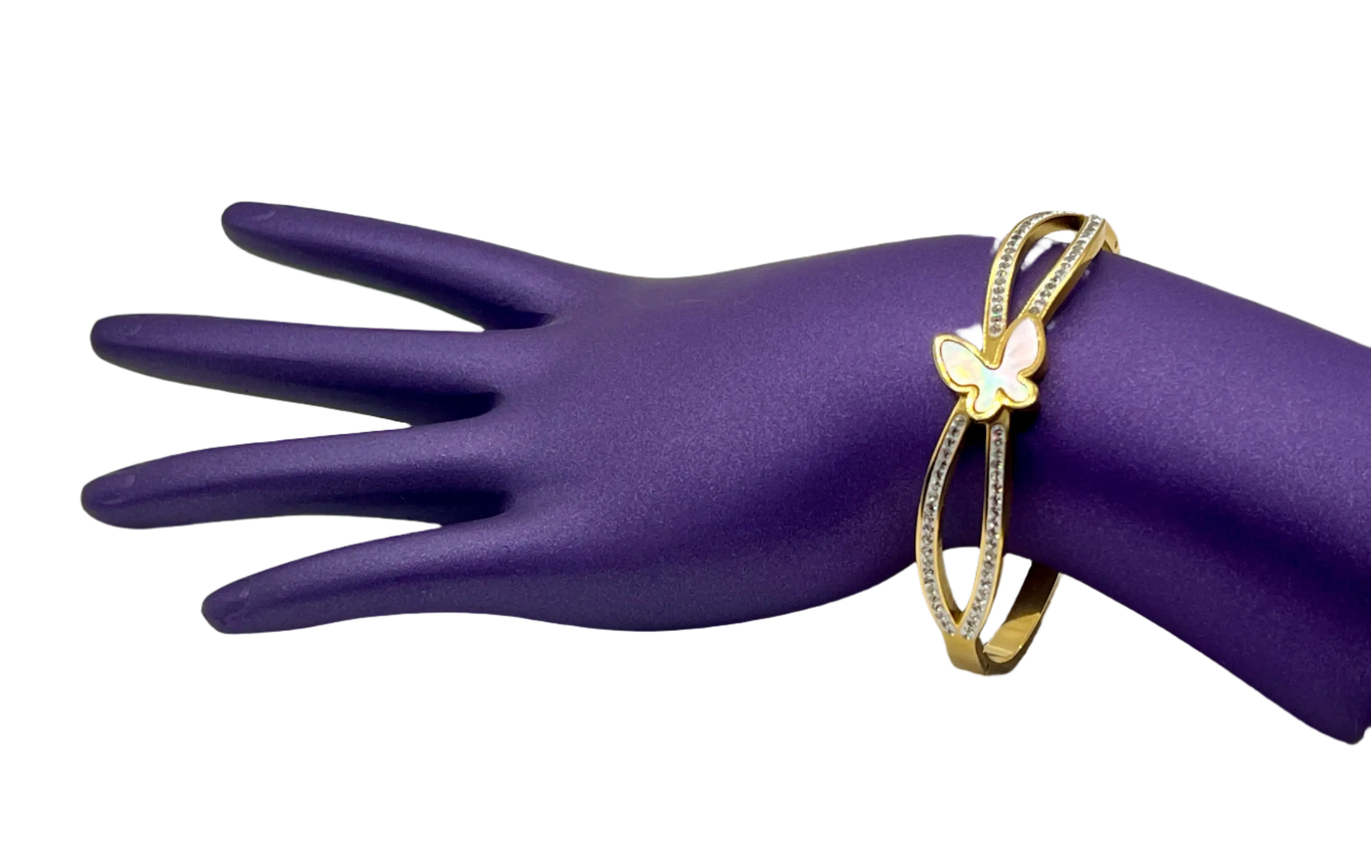 Gold Plated Stainless Steel Butterfly Bracelet Hey Bou