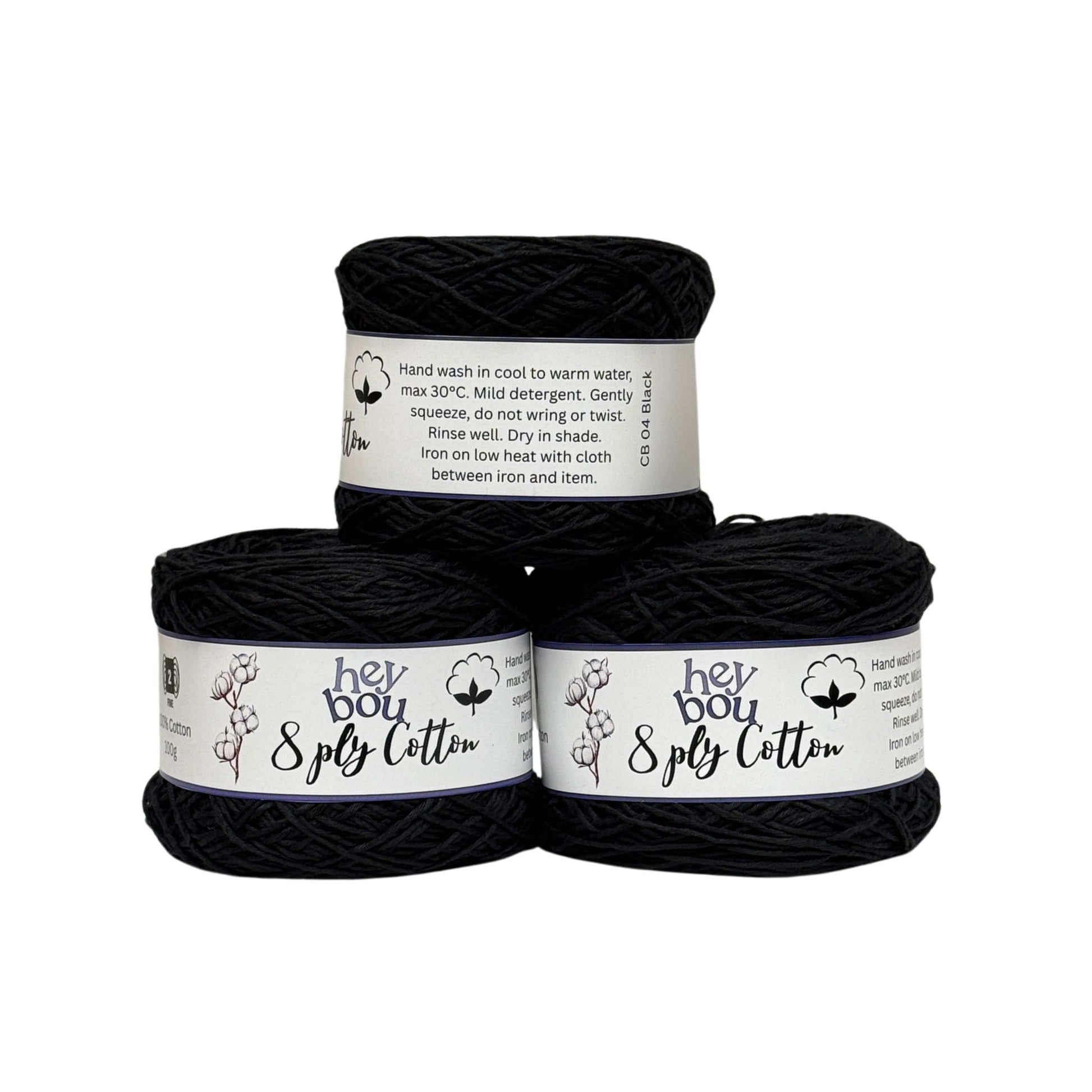 8 ply Cotton Yarn, 100% Cotton, 100g Ball HeyBou