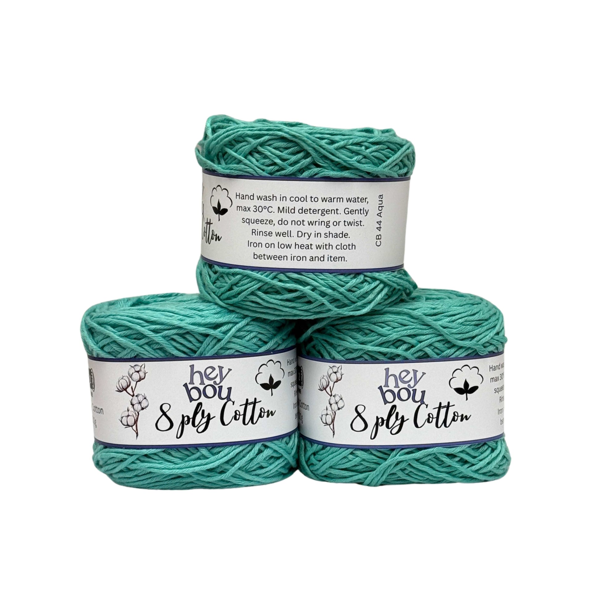 8 ply Cotton Yarn, 100% Cotton, 100g Ball HeyBou