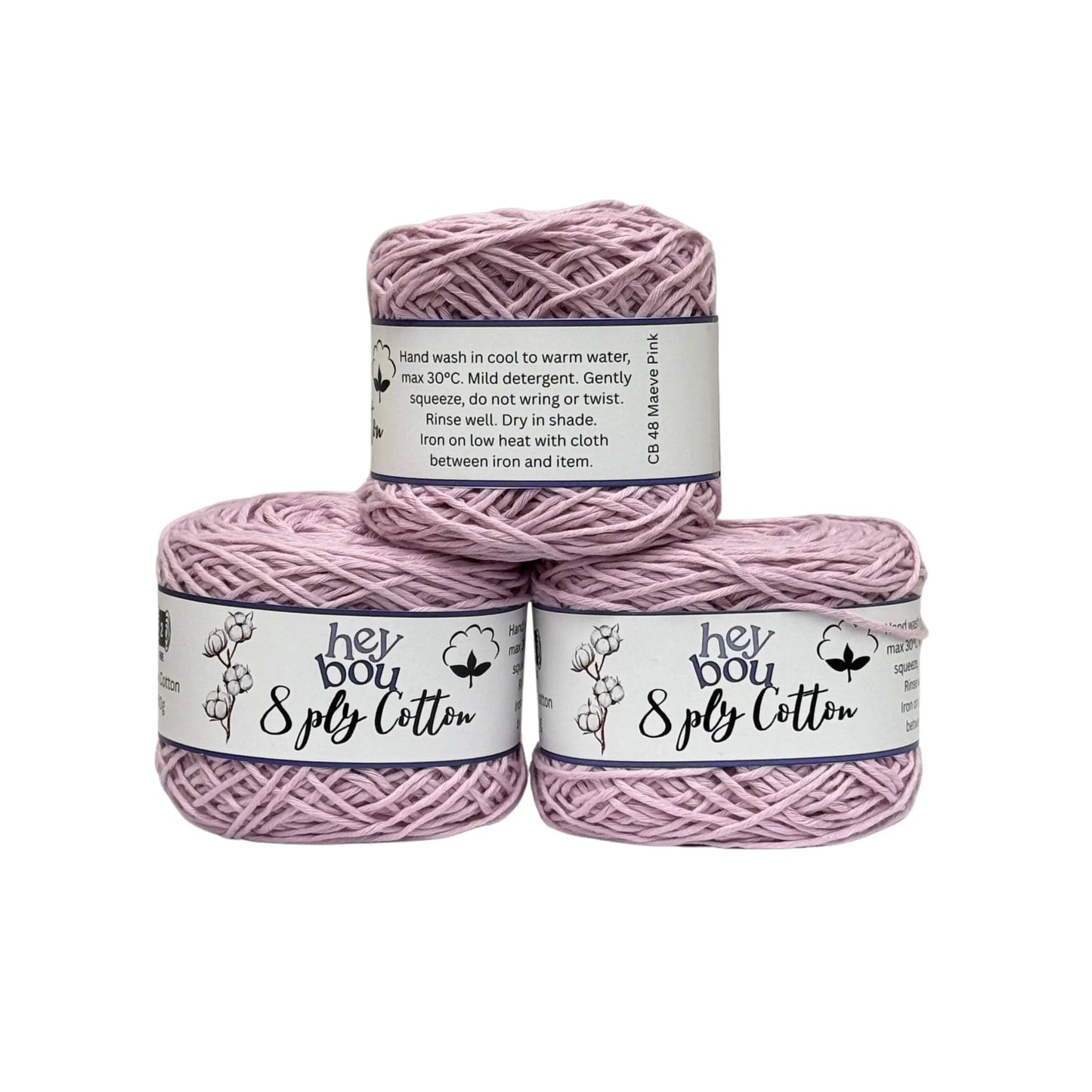 8 ply Cotton Yarn, 100% Cotton, 100g Ball HeyBou