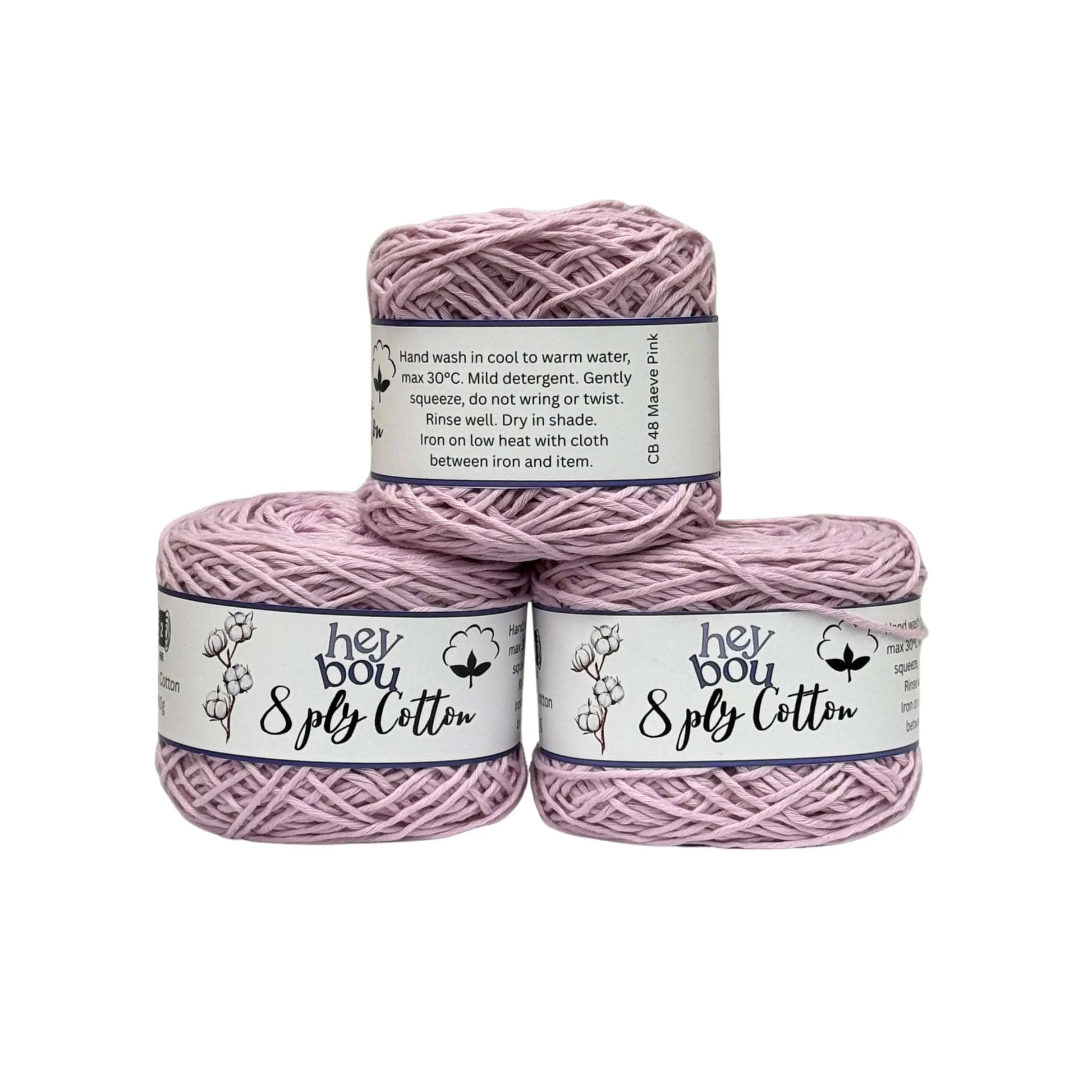 8 ply Cotton Yarn, 100% Cotton, 100g Ball HeyBou