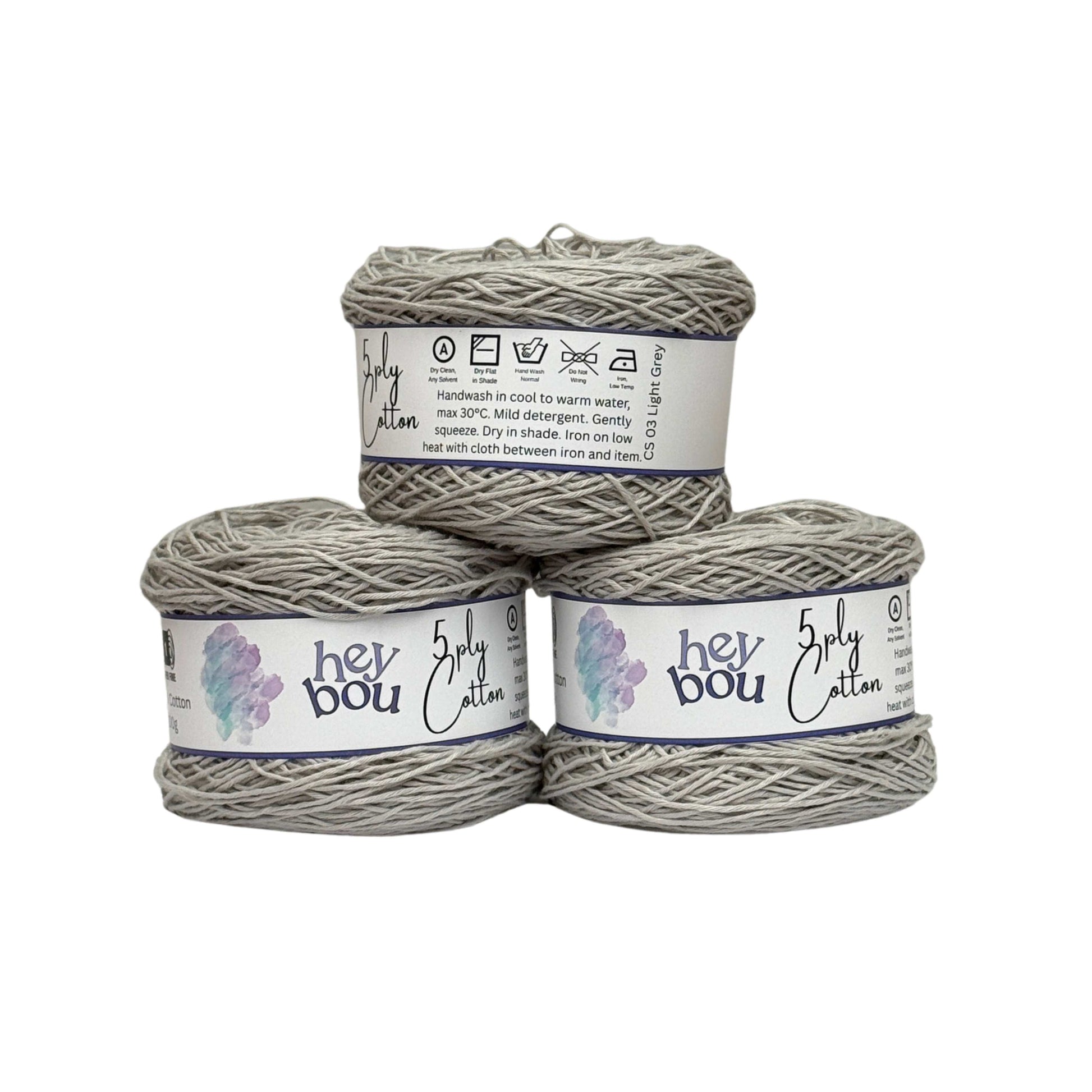 5 ply Cotton Yarn, 100% Cotton, 100g Ball HeyBou