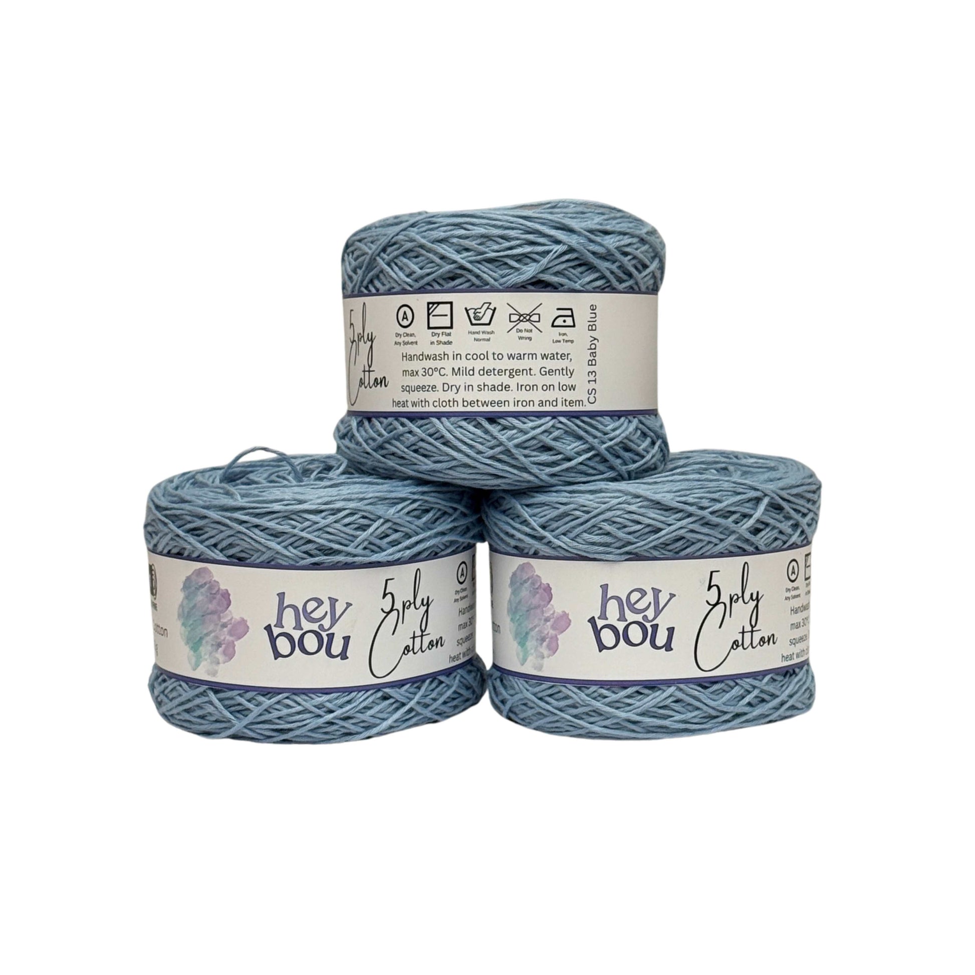 5 ply Cotton Yarn, 100% Cotton, 100g Ball HeyBou