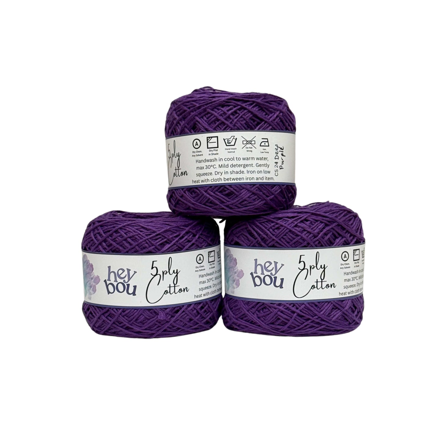 5 ply Cotton Yarn, 100% Cotton, 100g Ball HeyBou