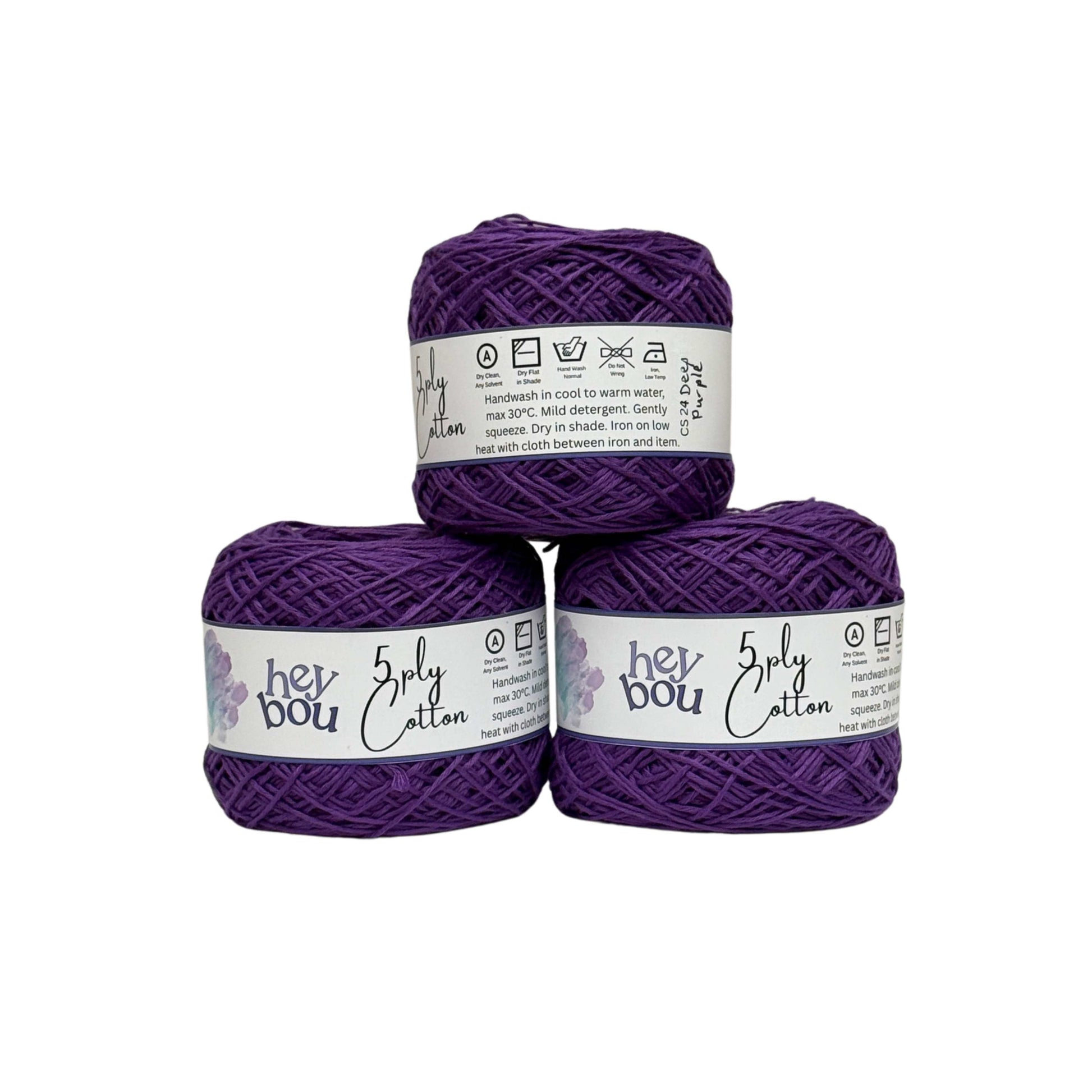 5 ply Cotton Yarn, 100% Cotton, 100g Ball HeyBou