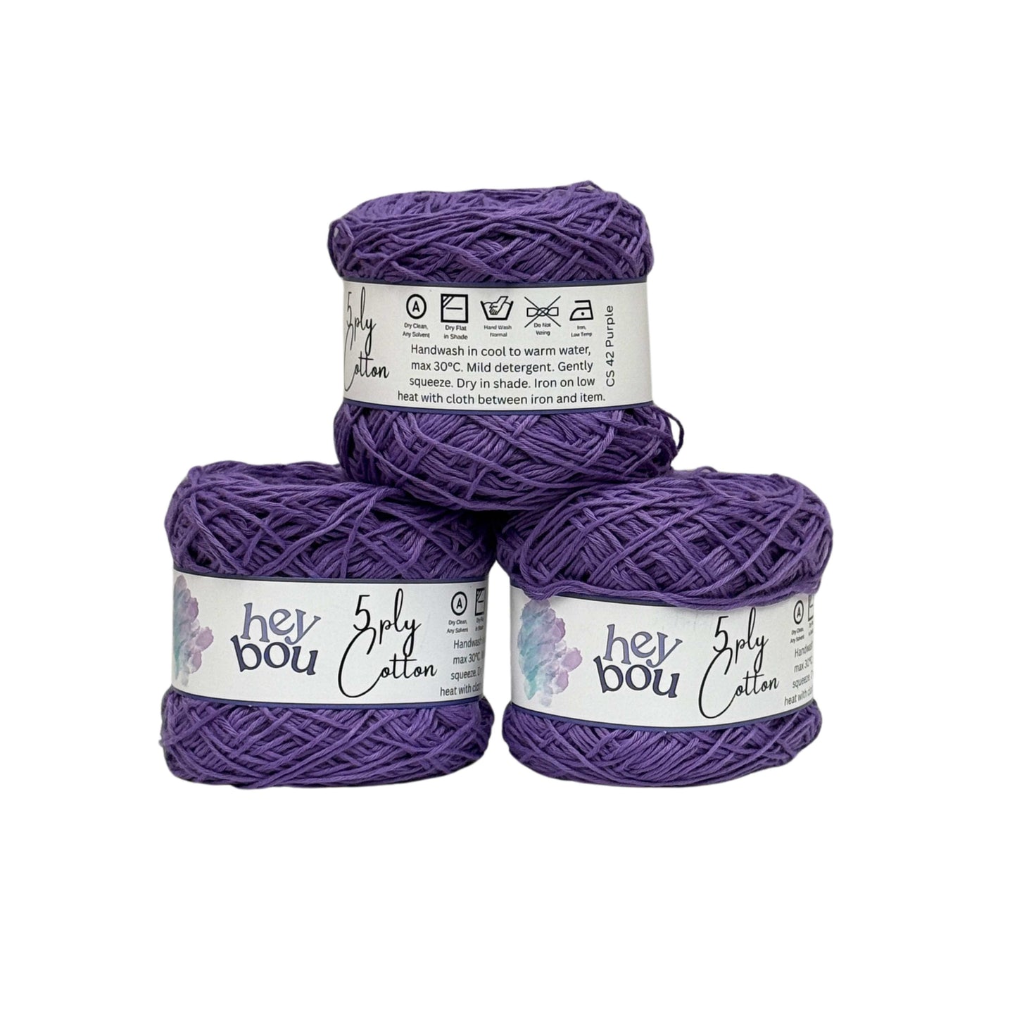 5 ply Cotton Yarn, 100% Cotton, 100g Ball HeyBou