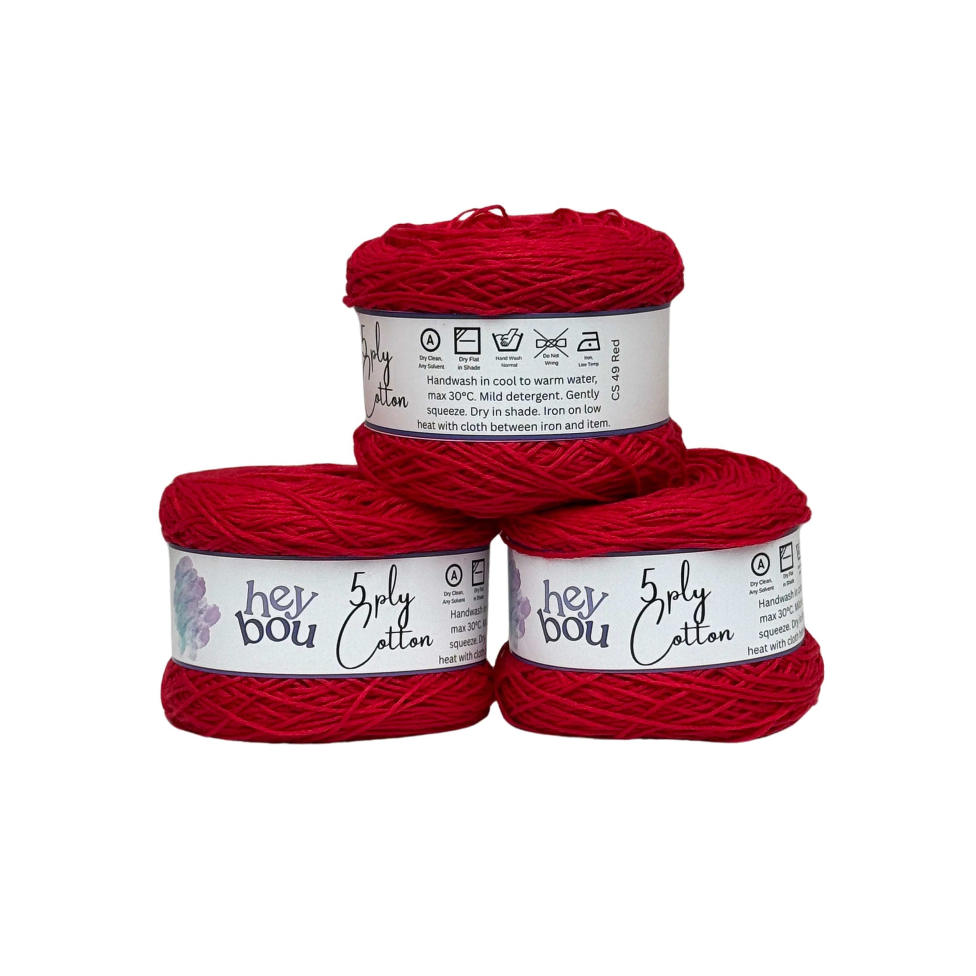 5 ply Cotton Yarn, 100% Cotton, 100g Ball HeyBou