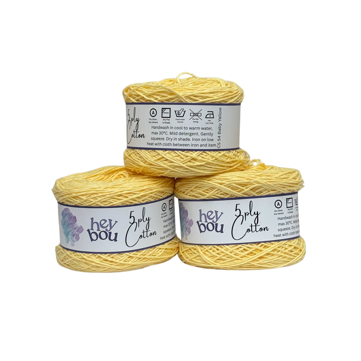 5 ply Cotton Yarn, 100% Cotton, 100g Ball HeyBou