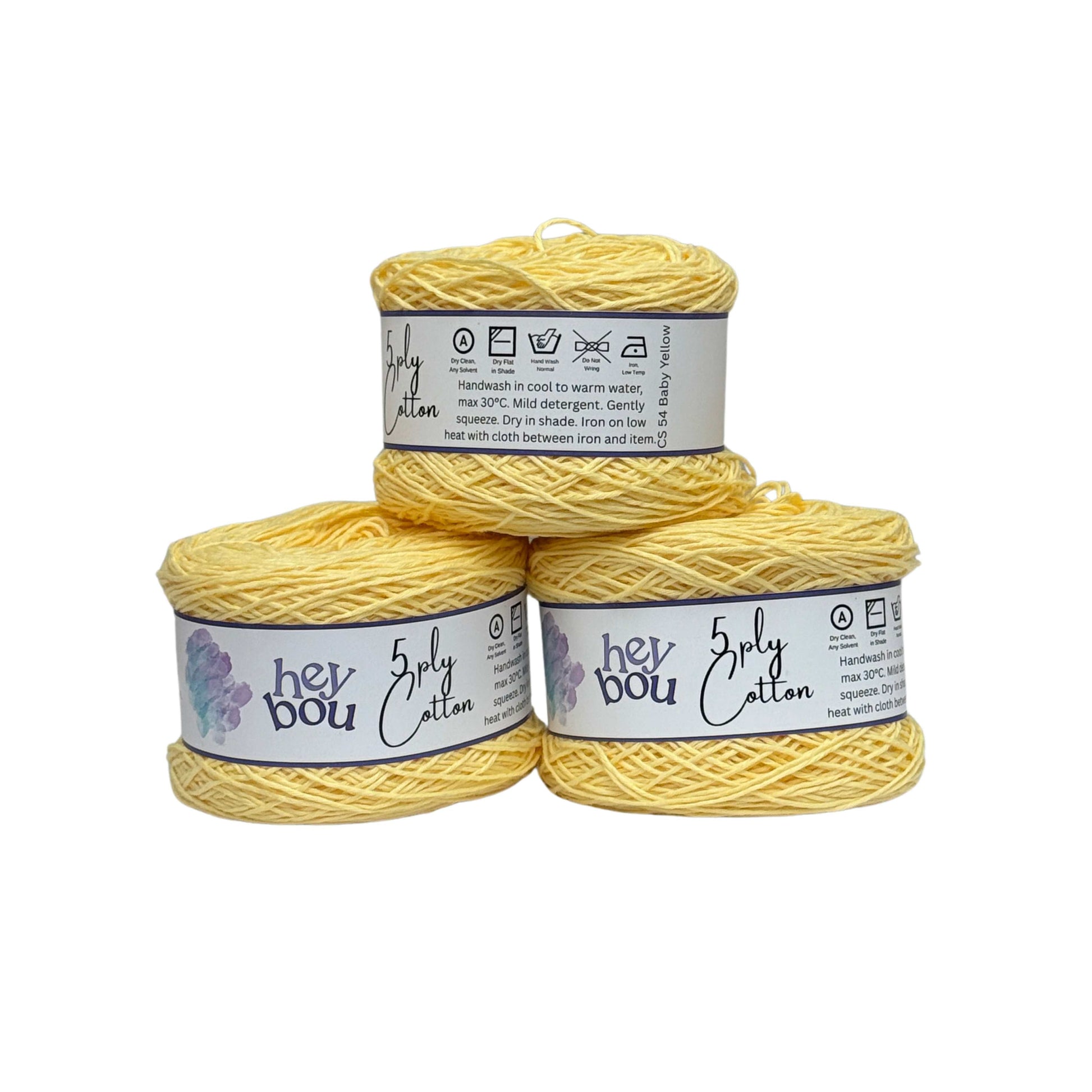5 ply Cotton Yarn, 100% Cotton, 100g Ball HeyBou