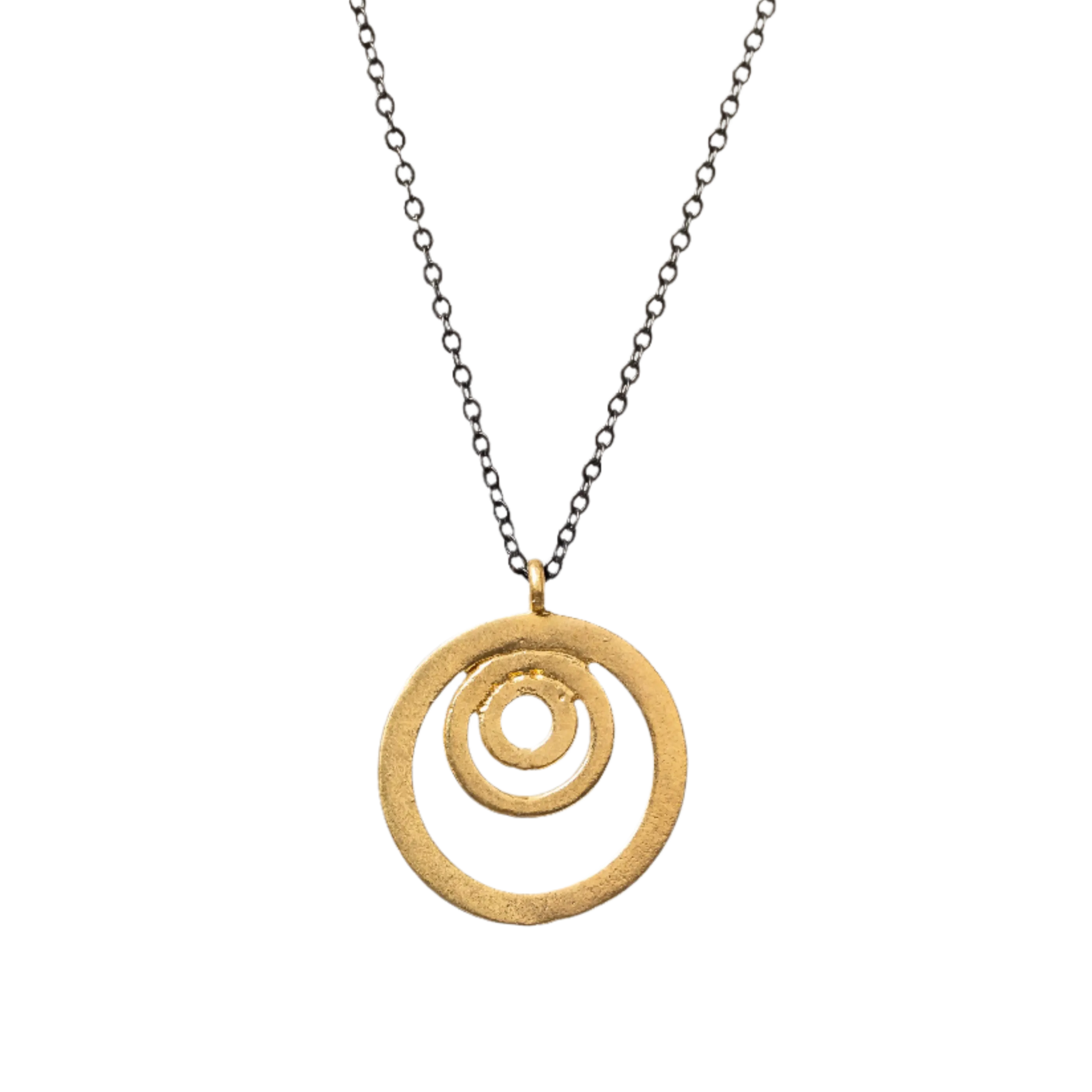 Gold Plated Circles Necklace Hey Bou