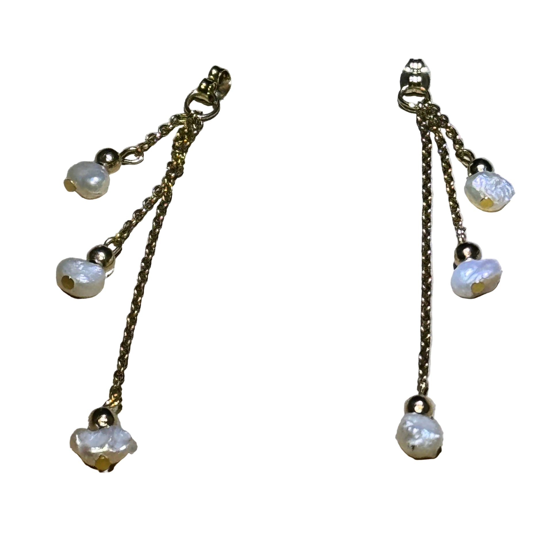 Dangler Pearl Earrings Arete