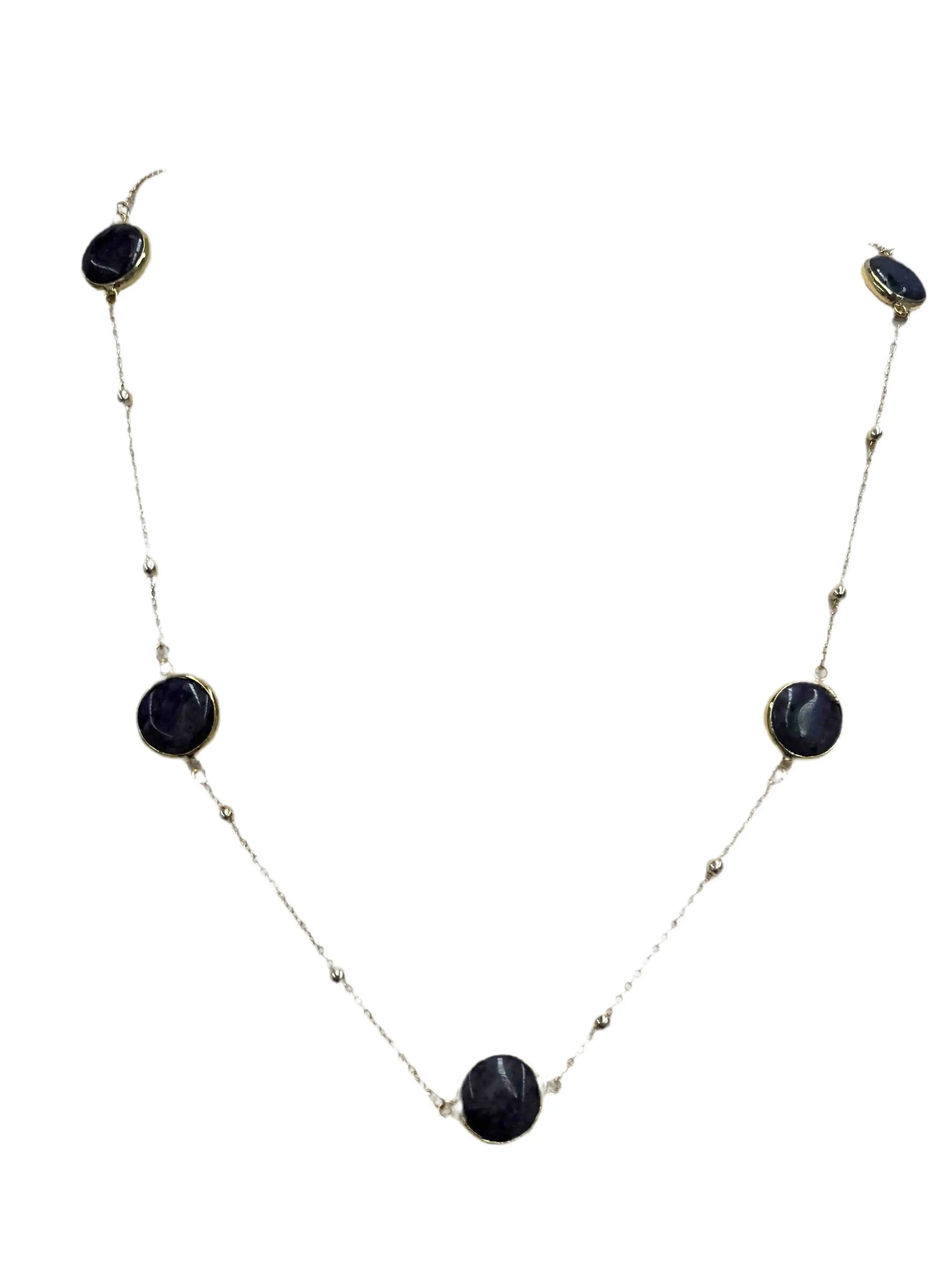 5 Agate Gold Plated Necklace Hey Bou