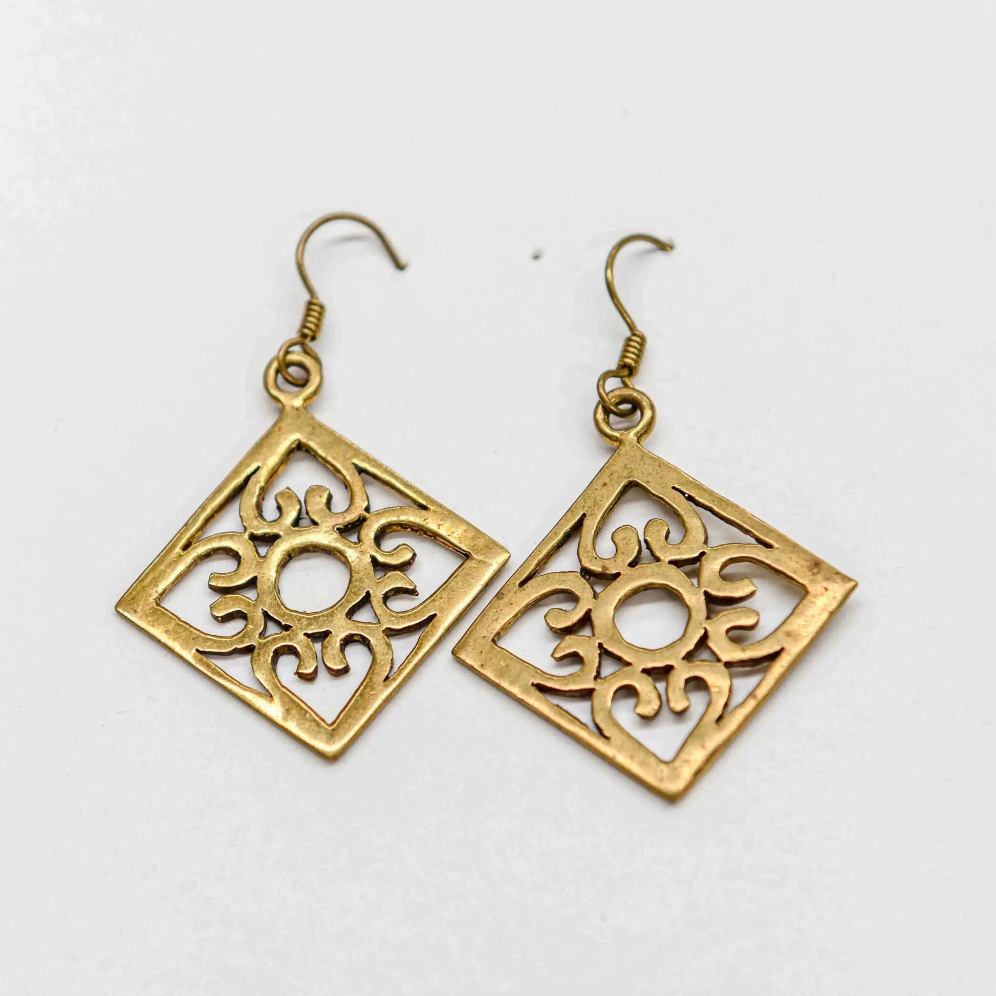 Diamond Flower Bullet Earrings Khmer Life