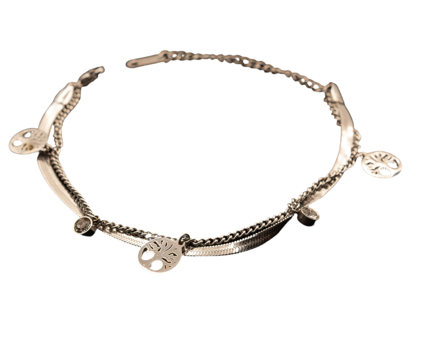 Fine Chain Tree of Life Gold or Silver Stainless Steel Bracelet Hey Bou