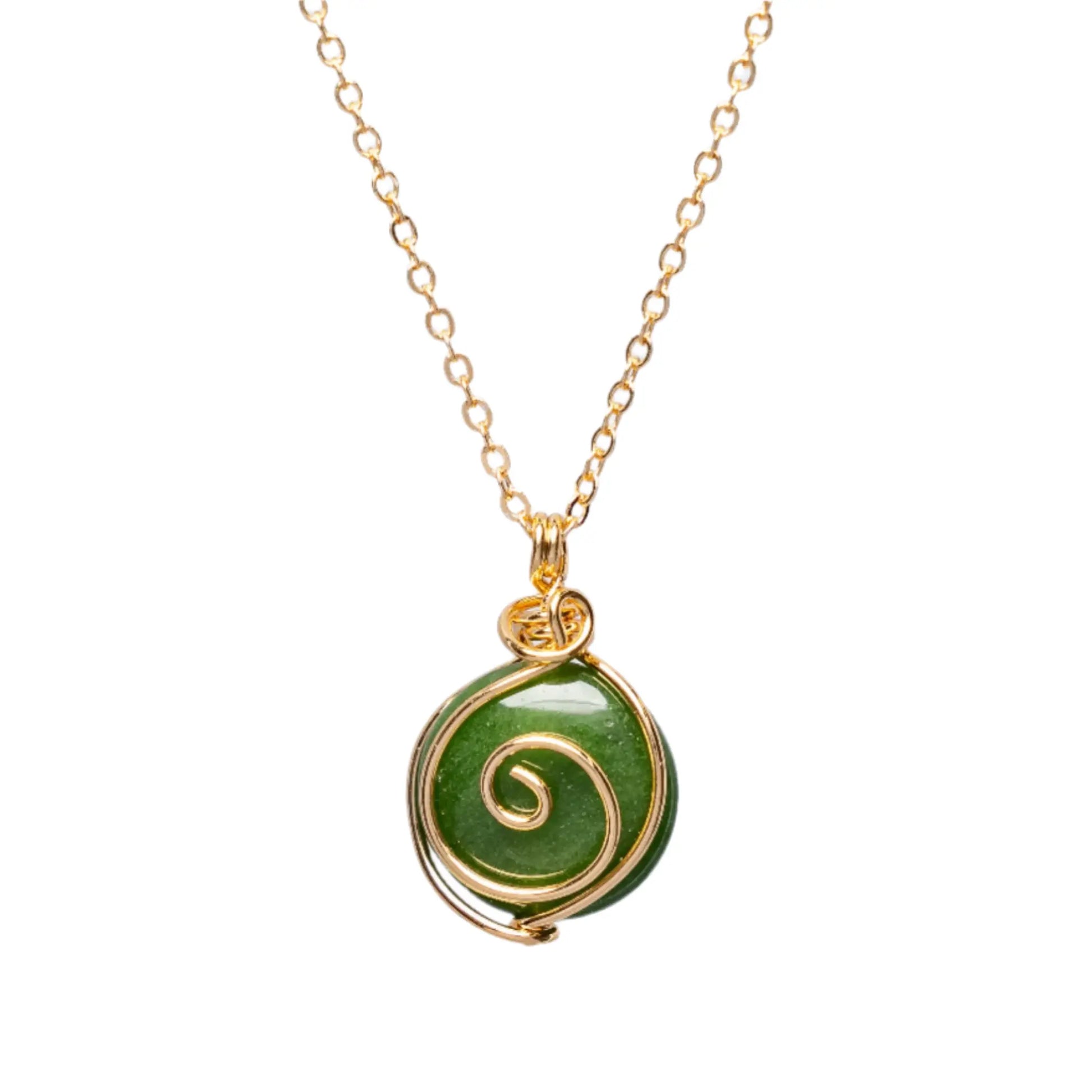 Gold Plated Natural Agate Swirl Classic Necklaces Hey Bou