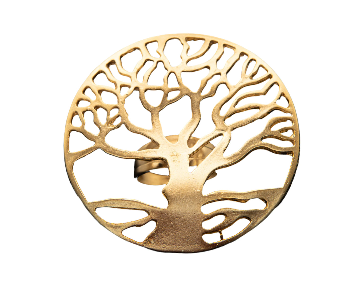 Gold Plated Tree of Life Large Ring Hey Bou